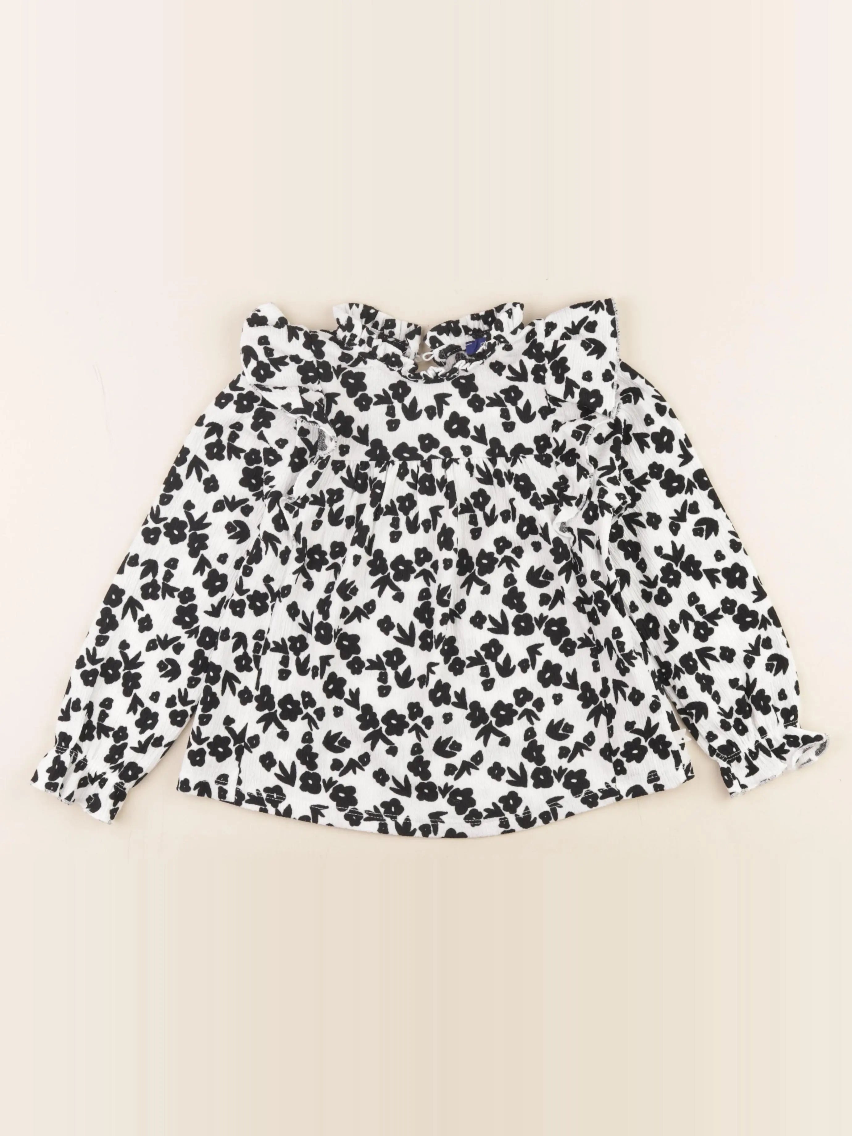 Okaidi - blouse blanc, noir - 6 ans