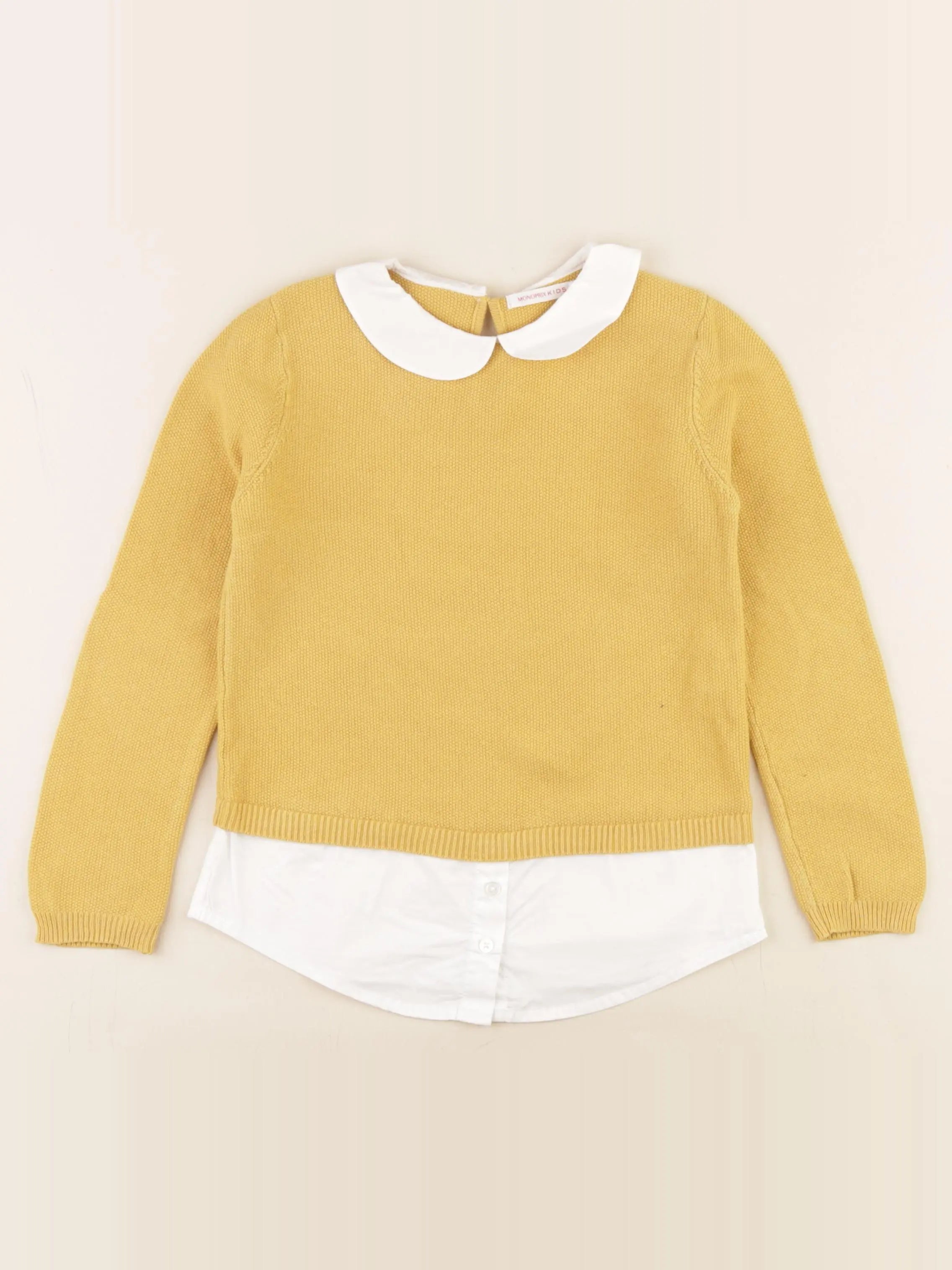 Monoprix - pull jaune - 6 ans