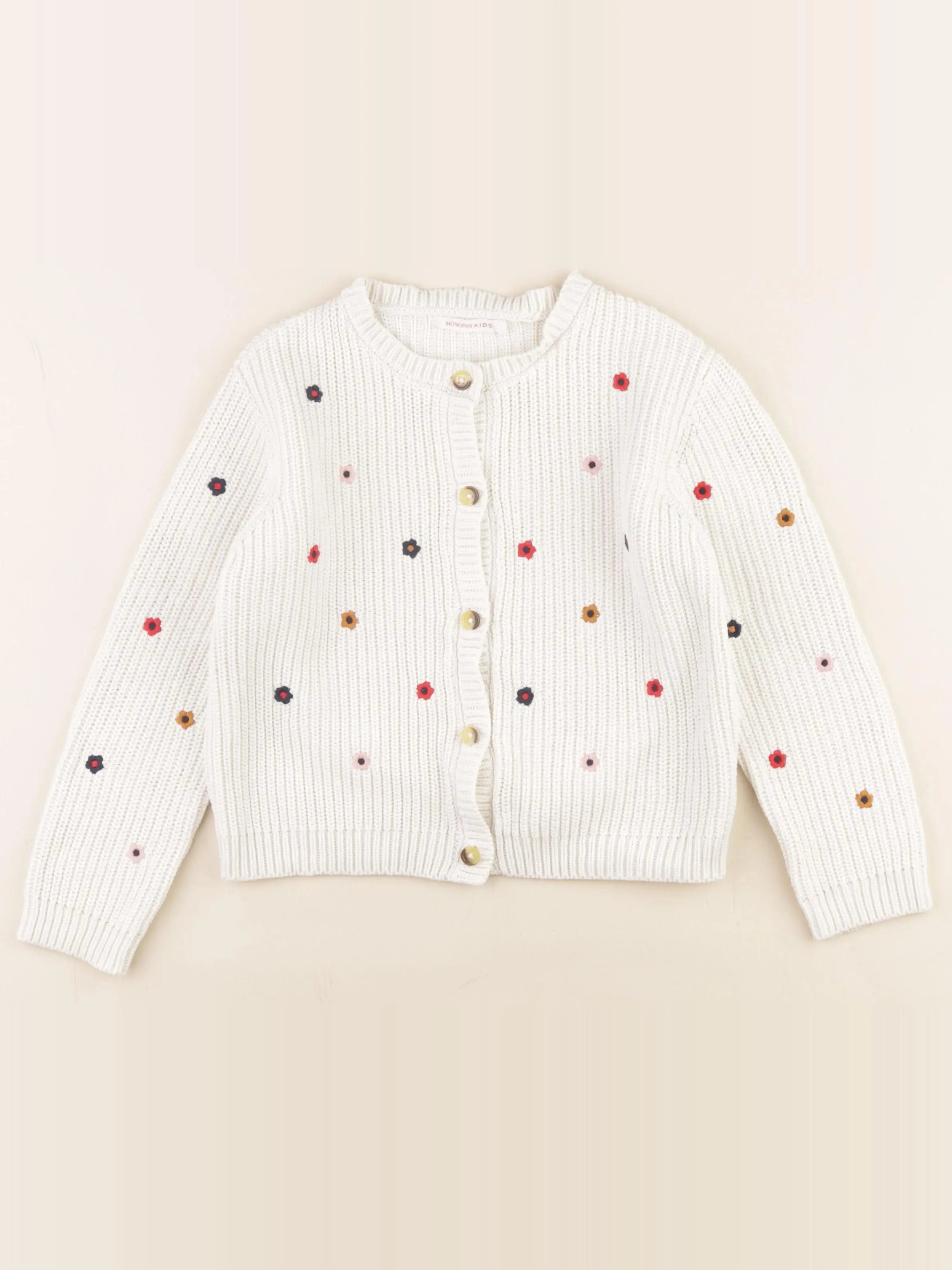 Monoprix - gilet blanc - 6 ans