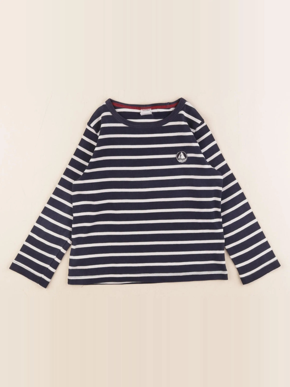 Petit Bateau - tee-shirt bleu - 5 ans