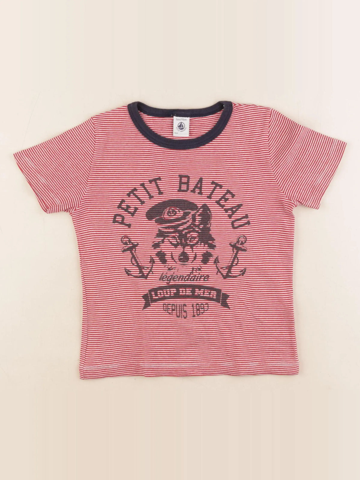 Petit Bateau - maillot de corps rouge - 5 ans