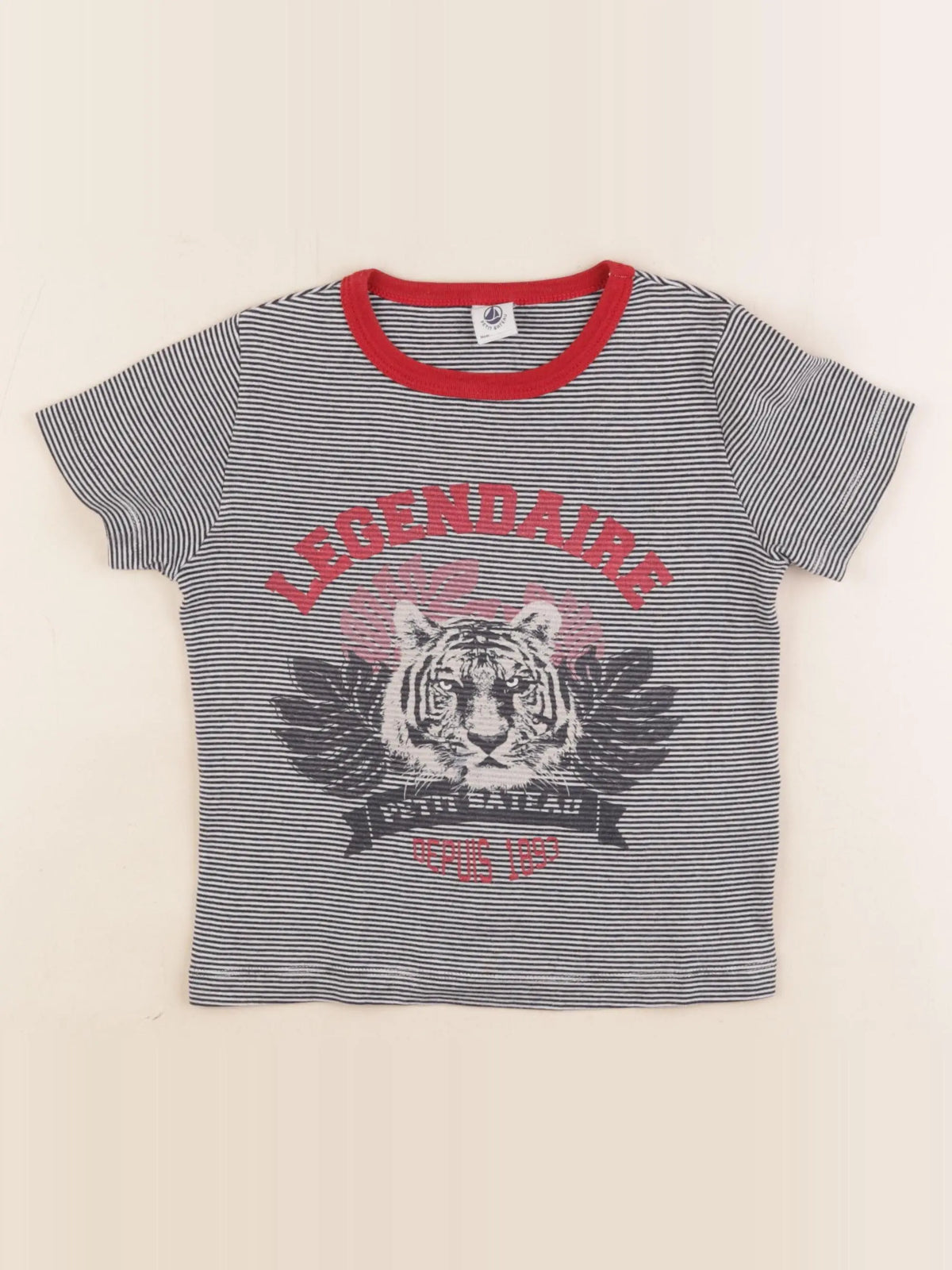 Petit Bateau - tee-shirt gris - 5 ans