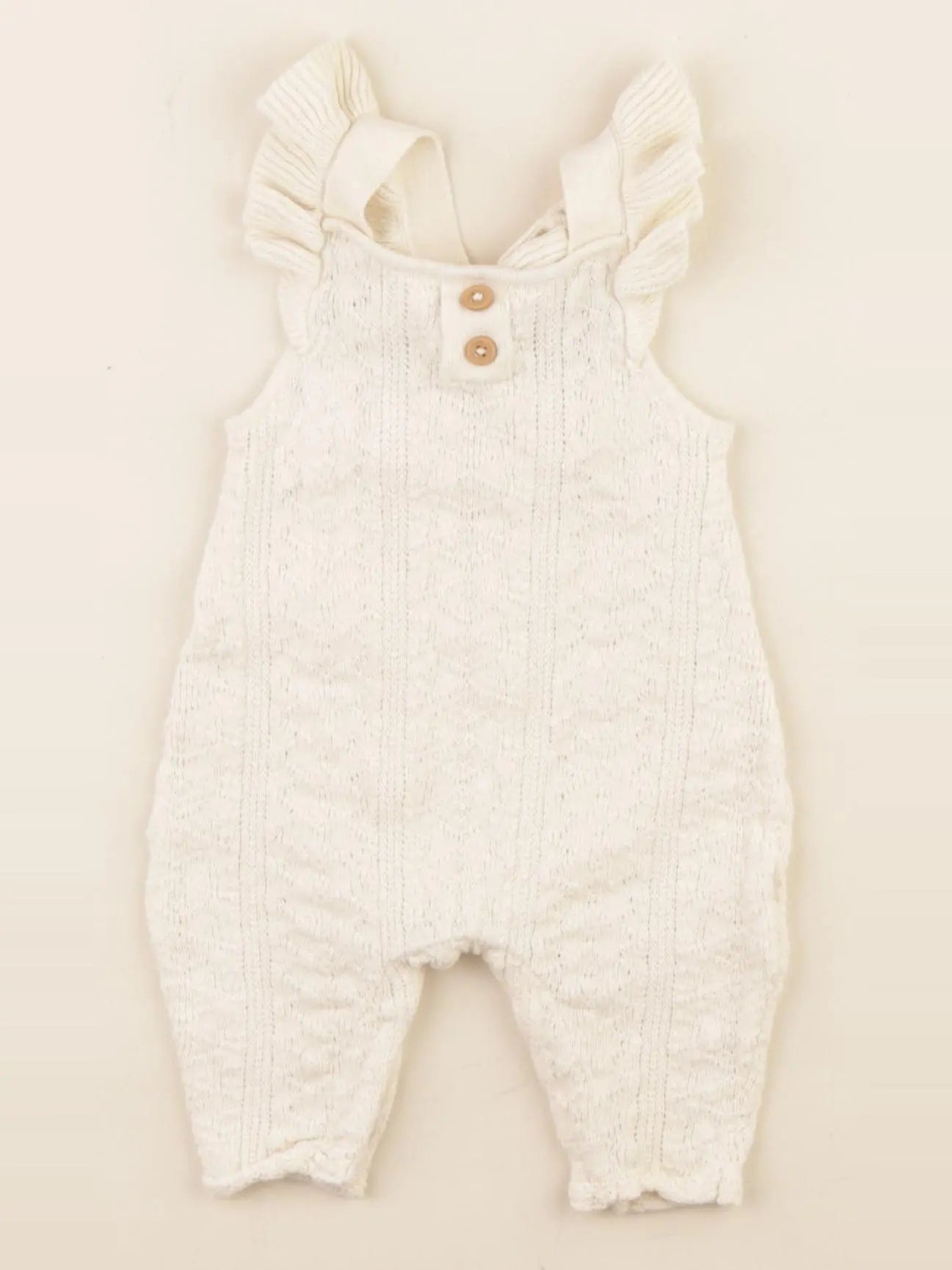 Vertbaudet - combinaison beige - 1 mois