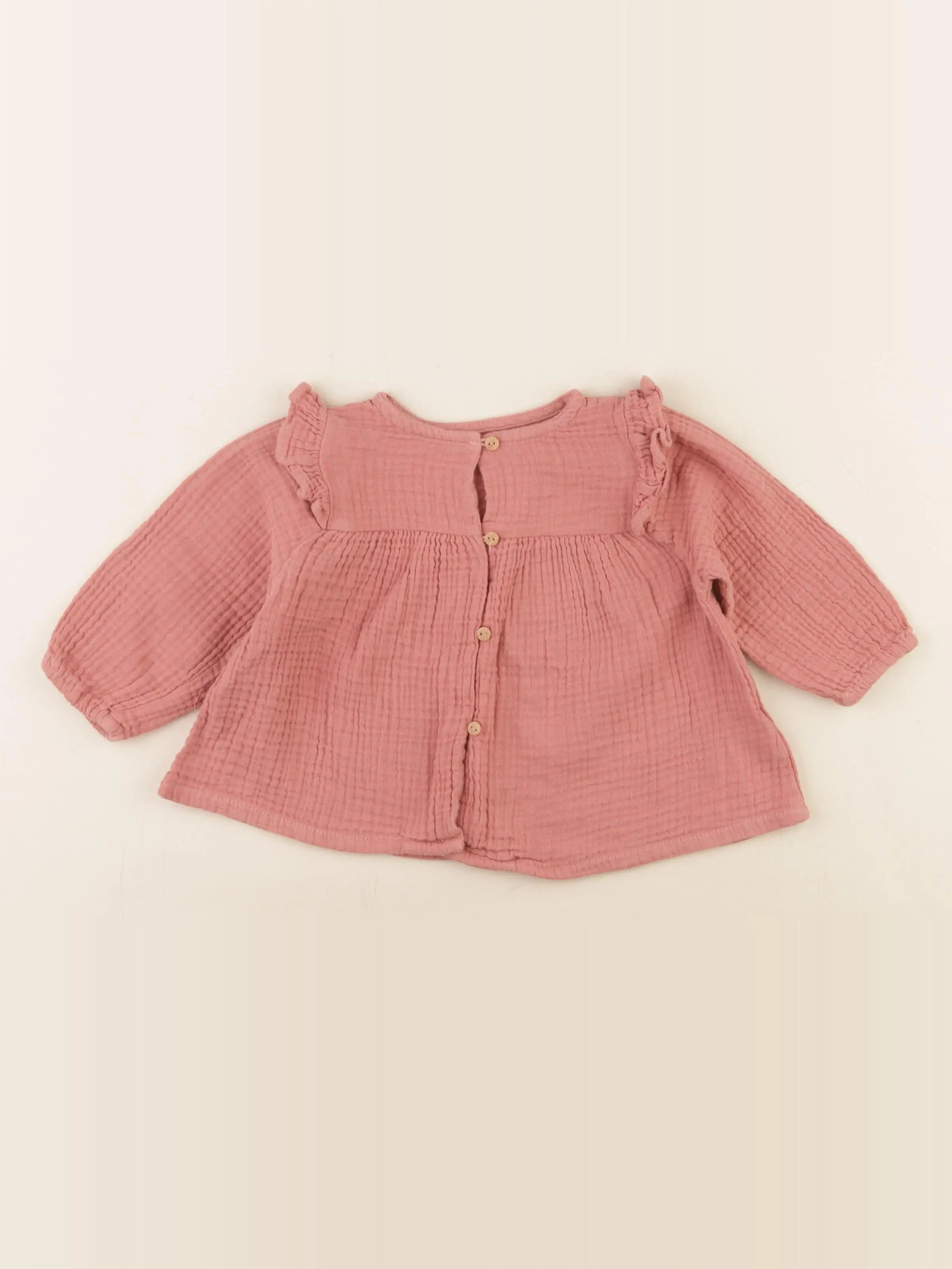 Vertbaudet - blouse rose - 9 mois