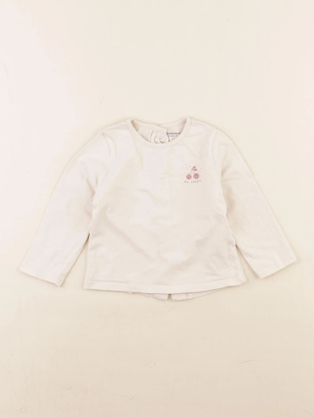 Vertbaudet - tee-shirt beige - 9 mois