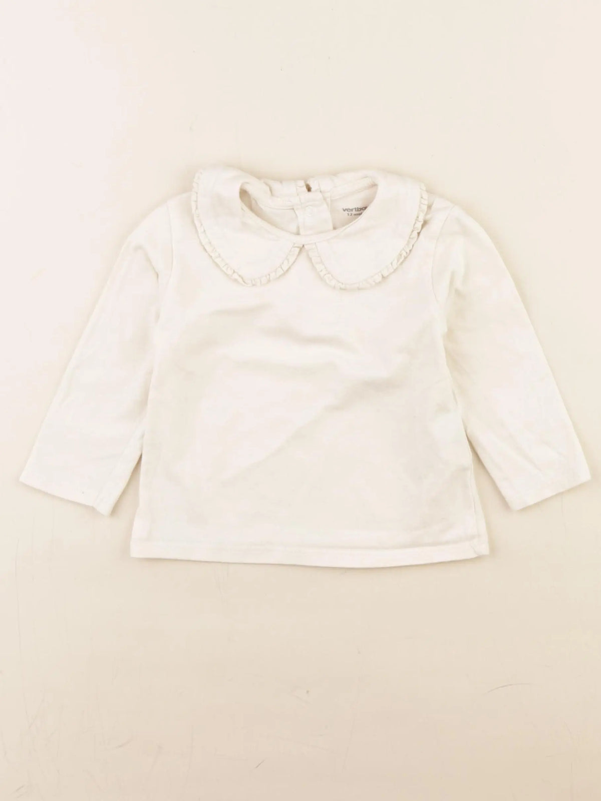 Vertbaudet - tee-shirt beige - 12 mois