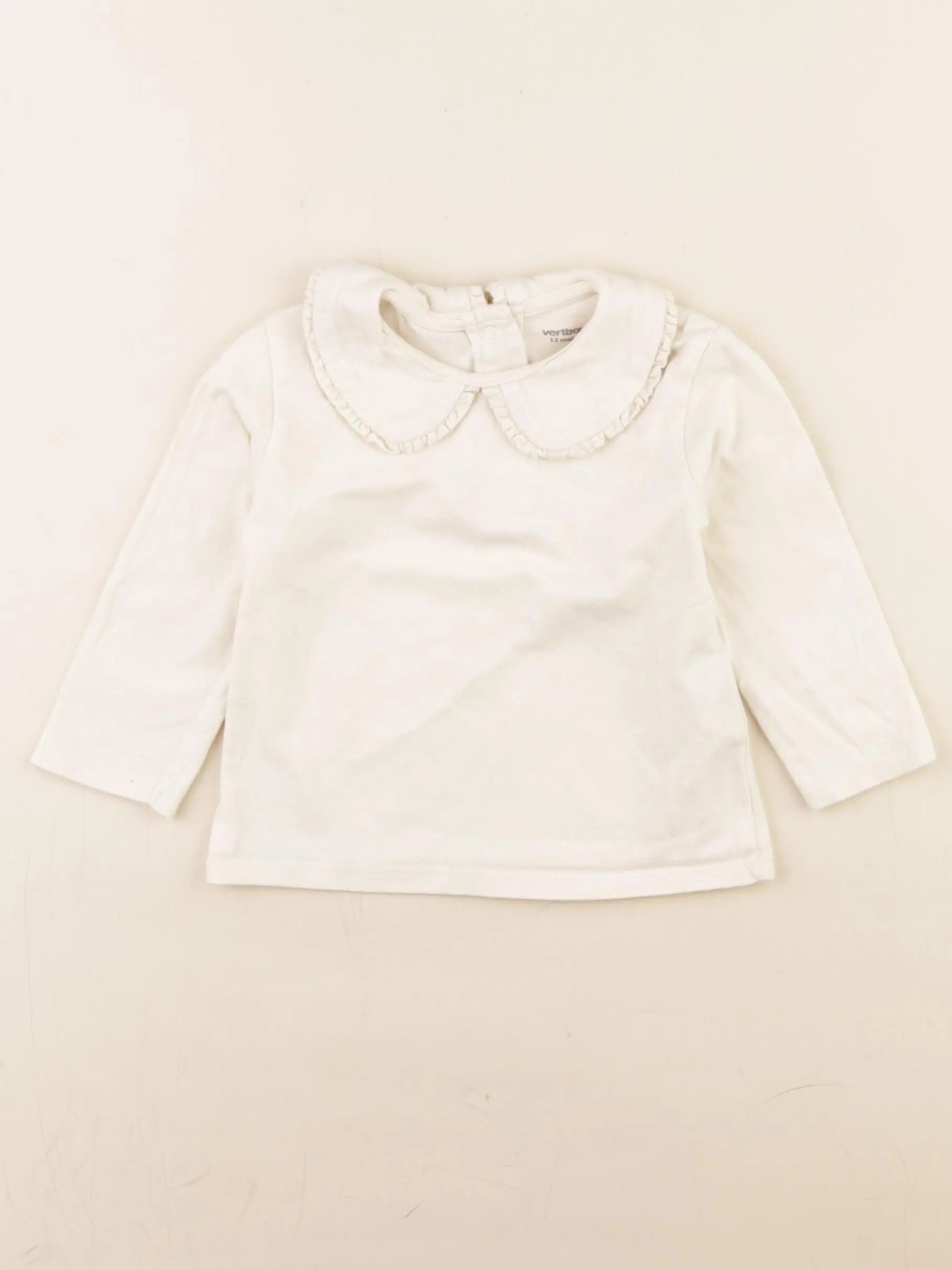 Vertbaudet - tee-shirt beige - 12 mois