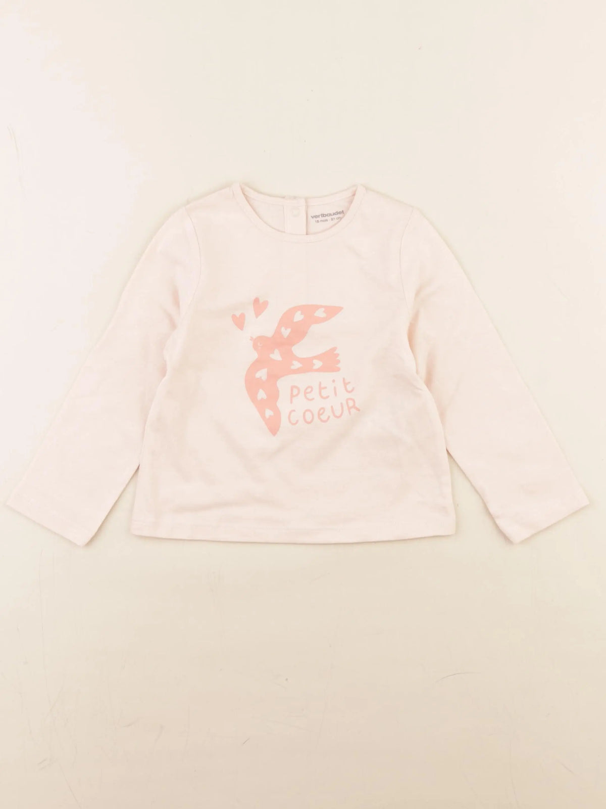 Vertbaudet - tee-shirt rose - 18 mois
