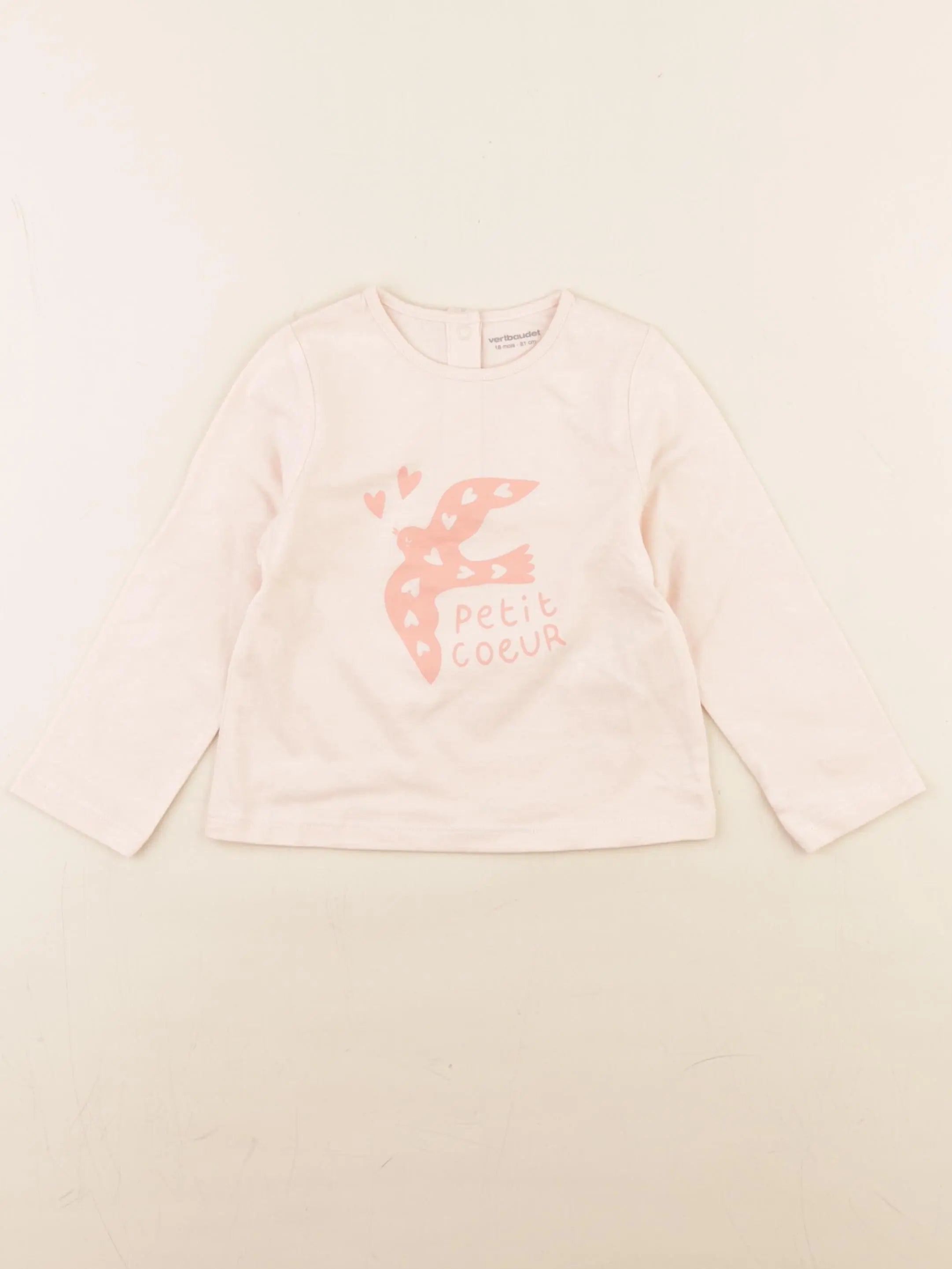 Vertbaudet - tee-shirt rose - 18 mois