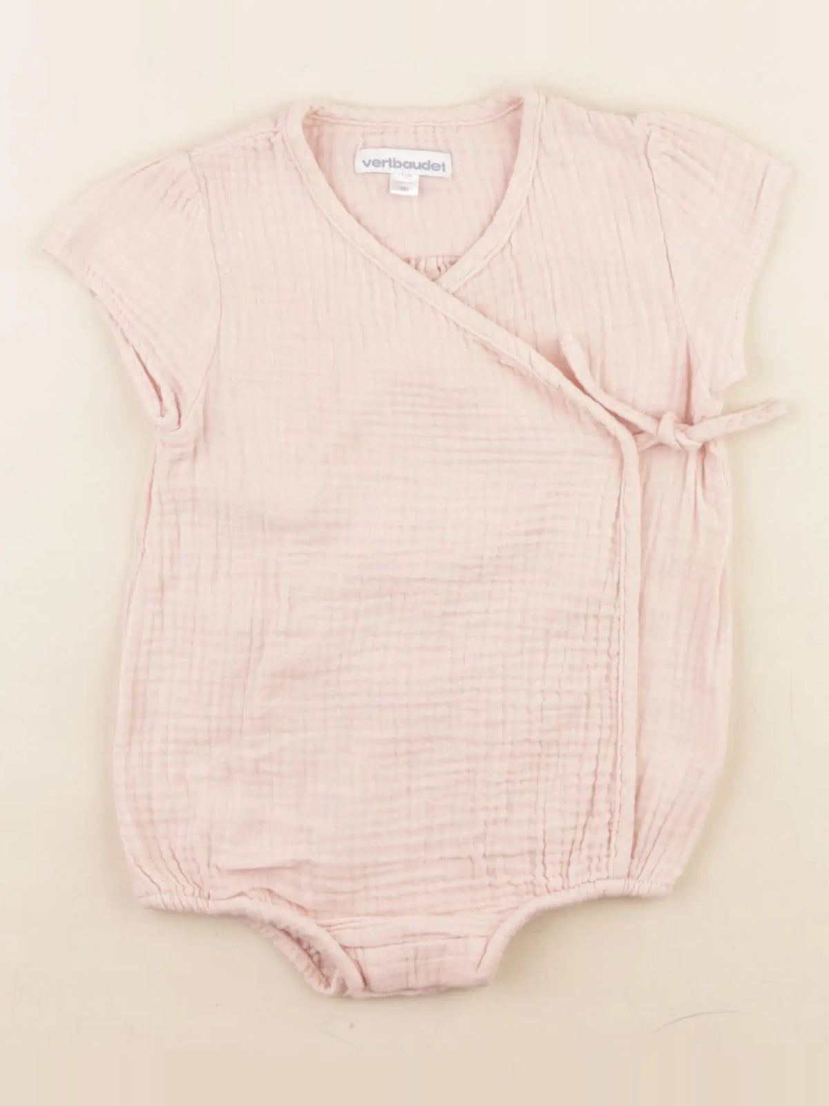Vertbaudet - combinaison rose - 9 mois