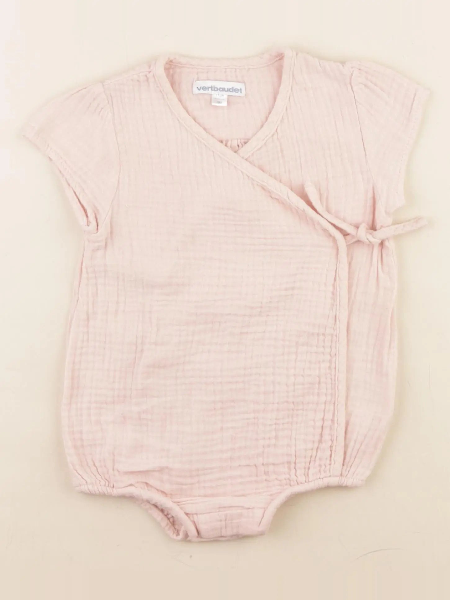 Vertbaudet - combinaison rose - 9 mois