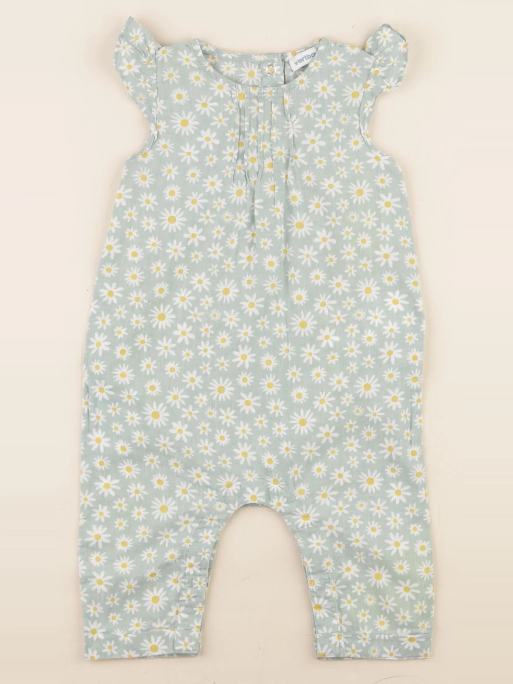 Vertbaudet - combinaison vert - 9 mois