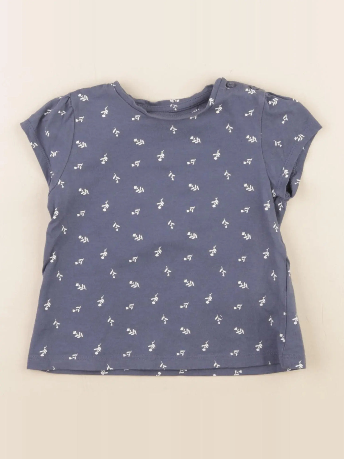 Vertbaudet - tee-shirt bleu - 24 mois