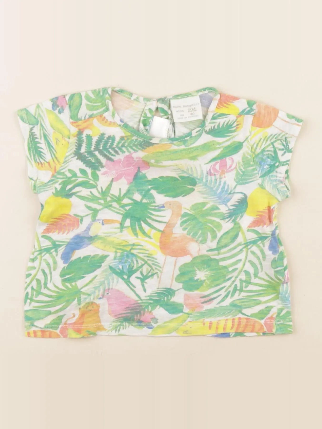 Zara - tee-shirt vert - 9/12 mois