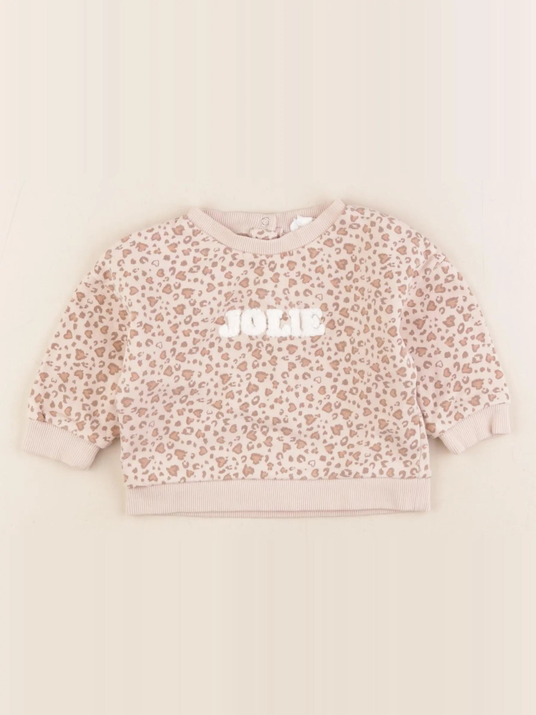 Vertbaudet - sweat rose - 9 mois