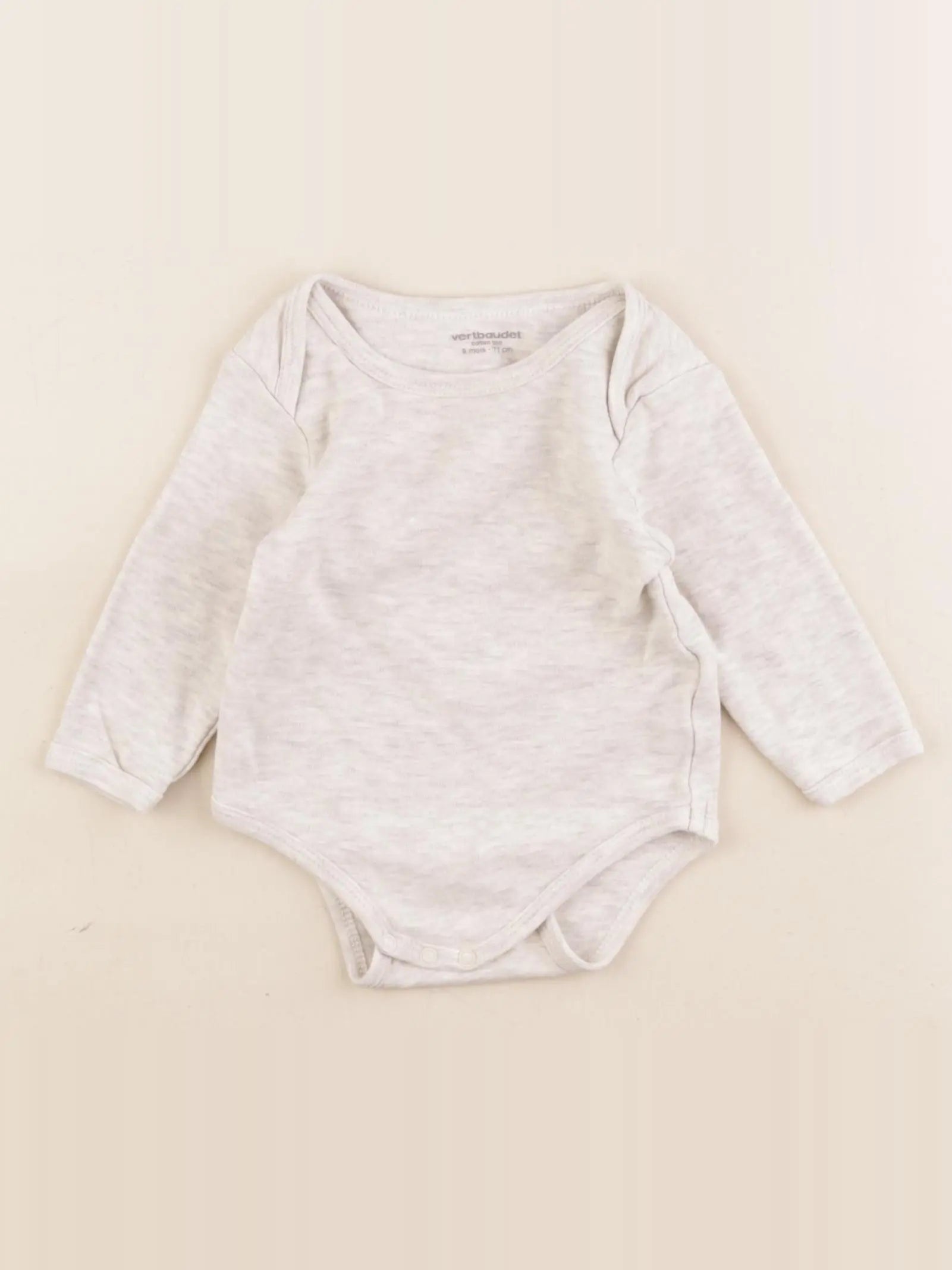 Vertbaudet - body gris - 9 mois