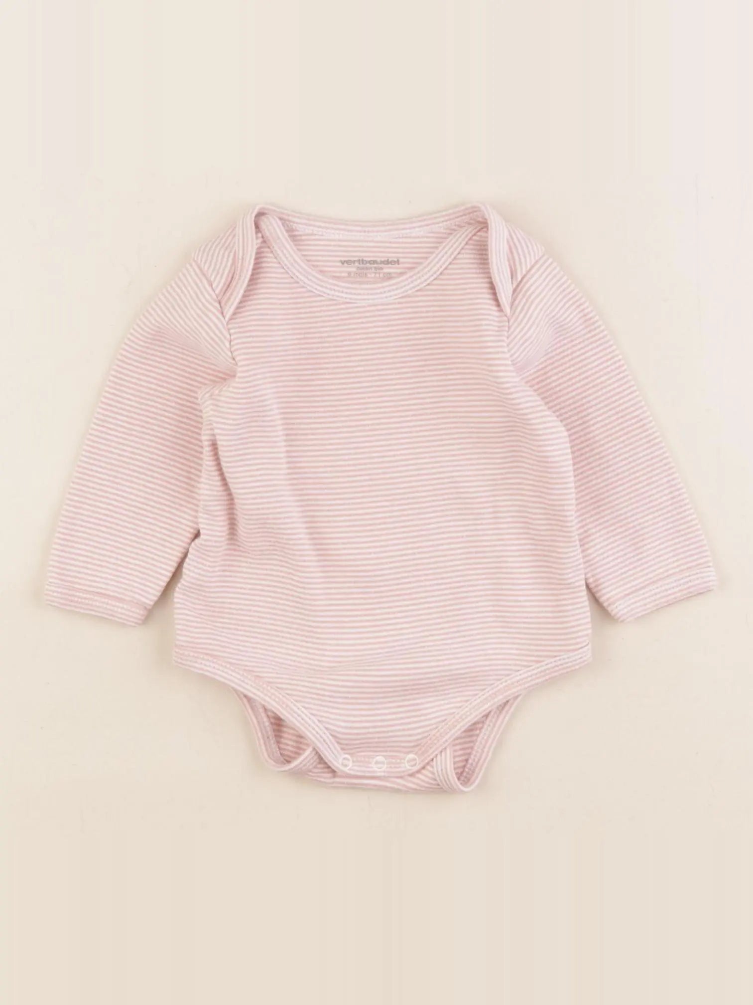 Vertbaudet - body rose - 9 mois