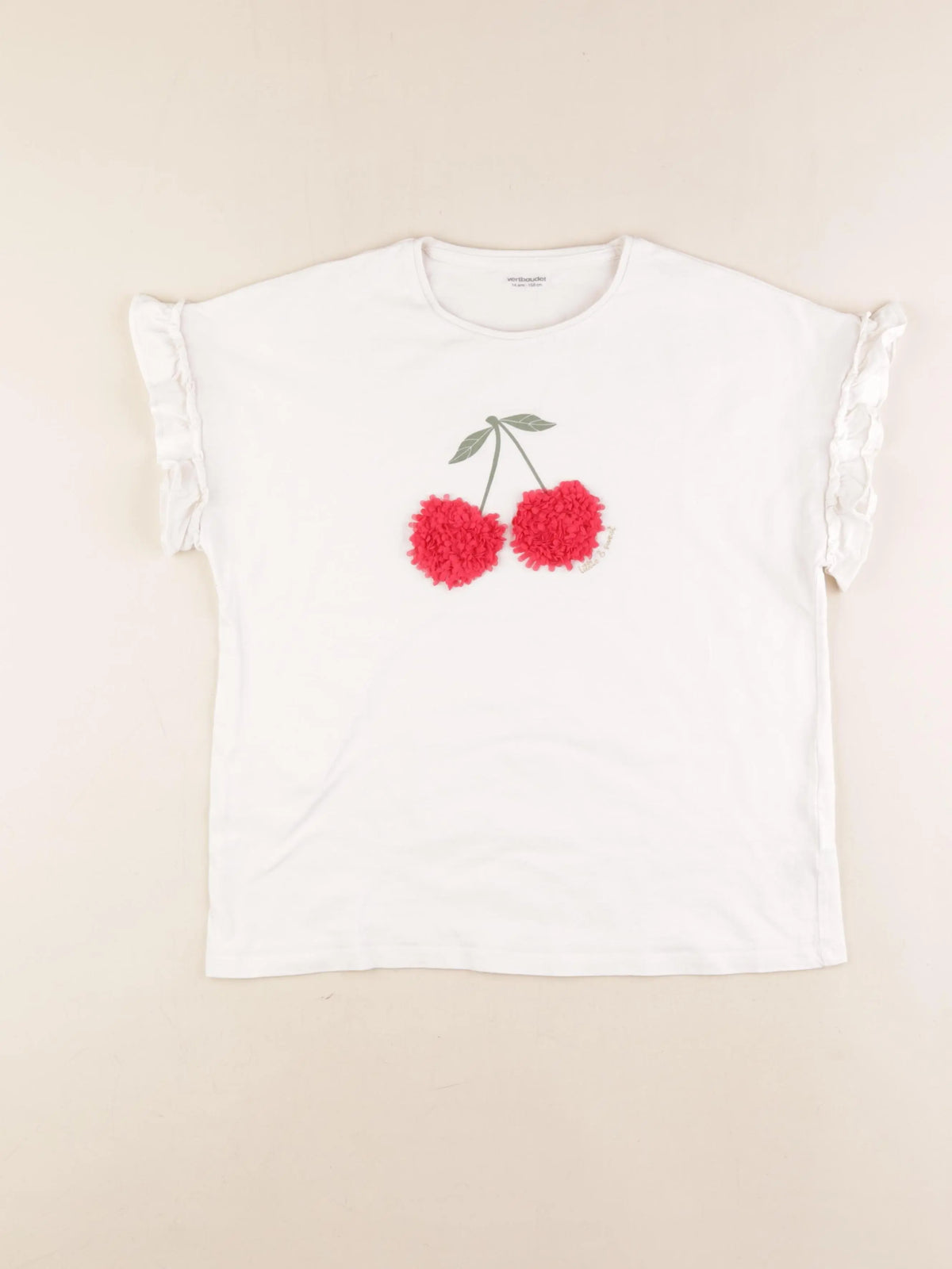 Vertbaudet - tee-shirt blanc - 14 ans