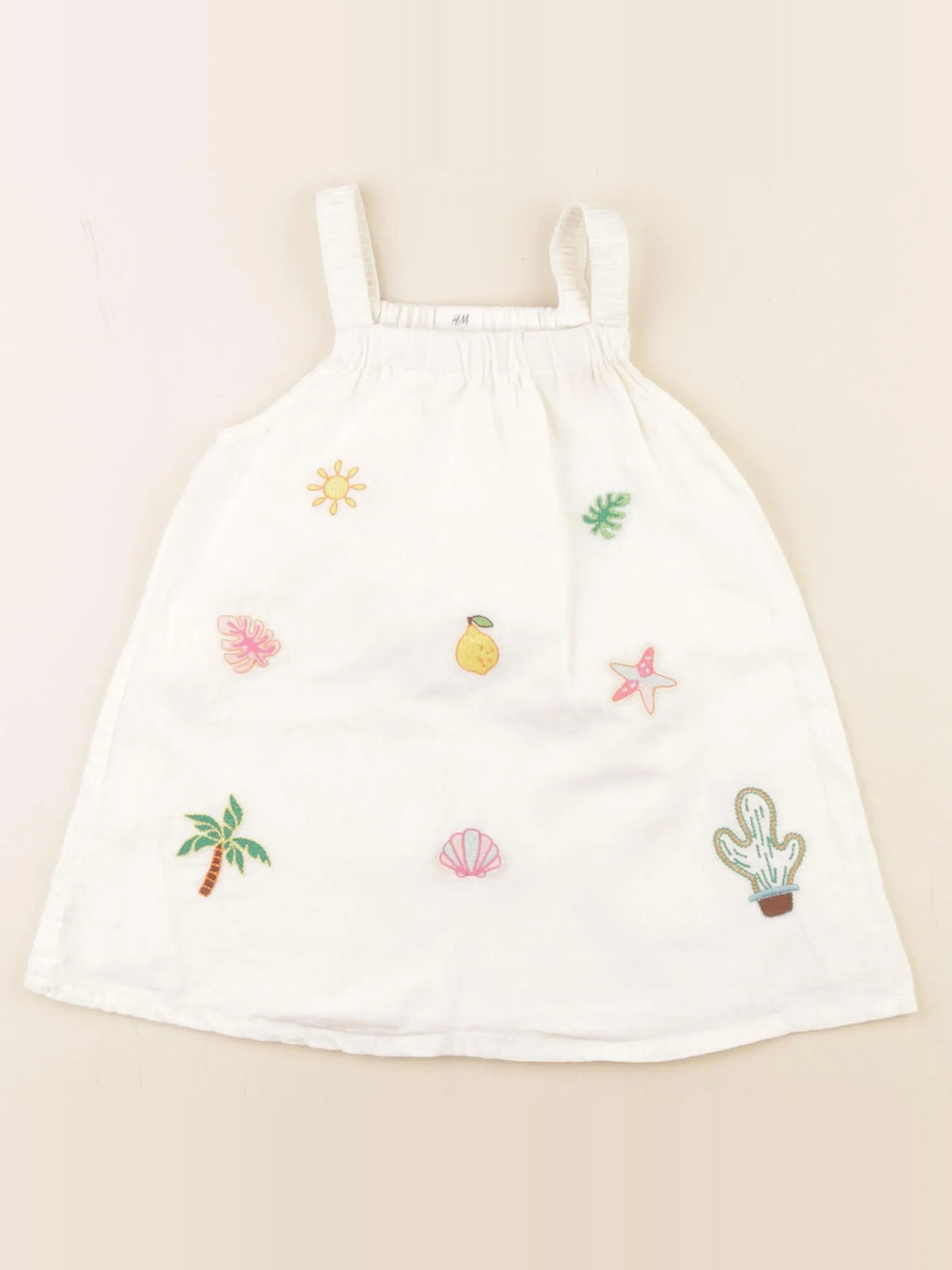 H&M - robe blanc - 9/12 mois