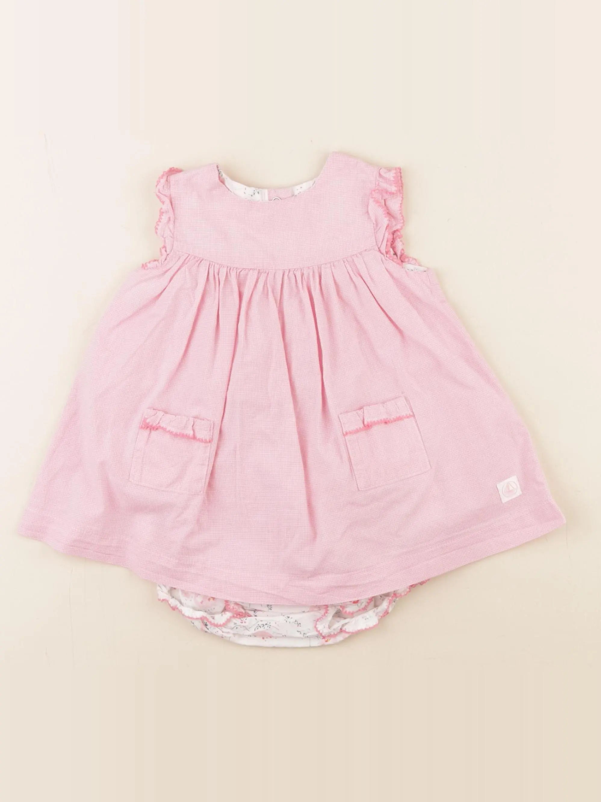 Petit Bateau - robe rose - 12 mois