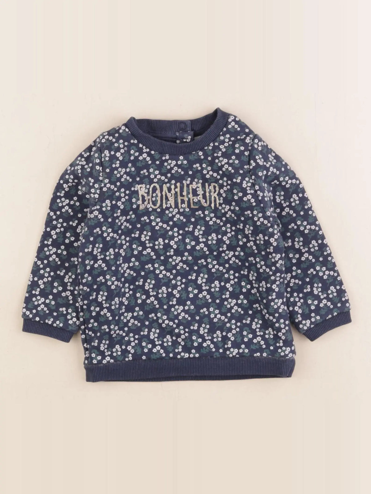 Tape à l'oeil - sweat bleu - 6 mois