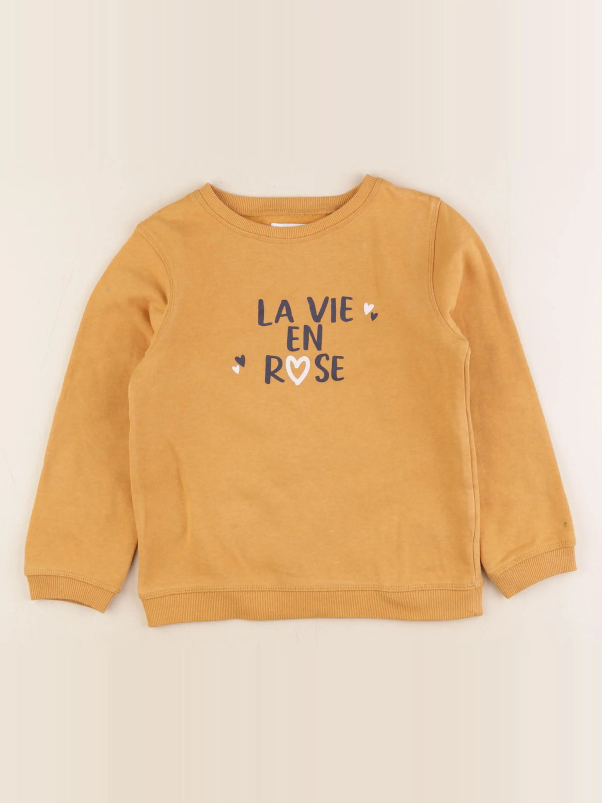 Vertbaudet - sweat jaune - 6 ans