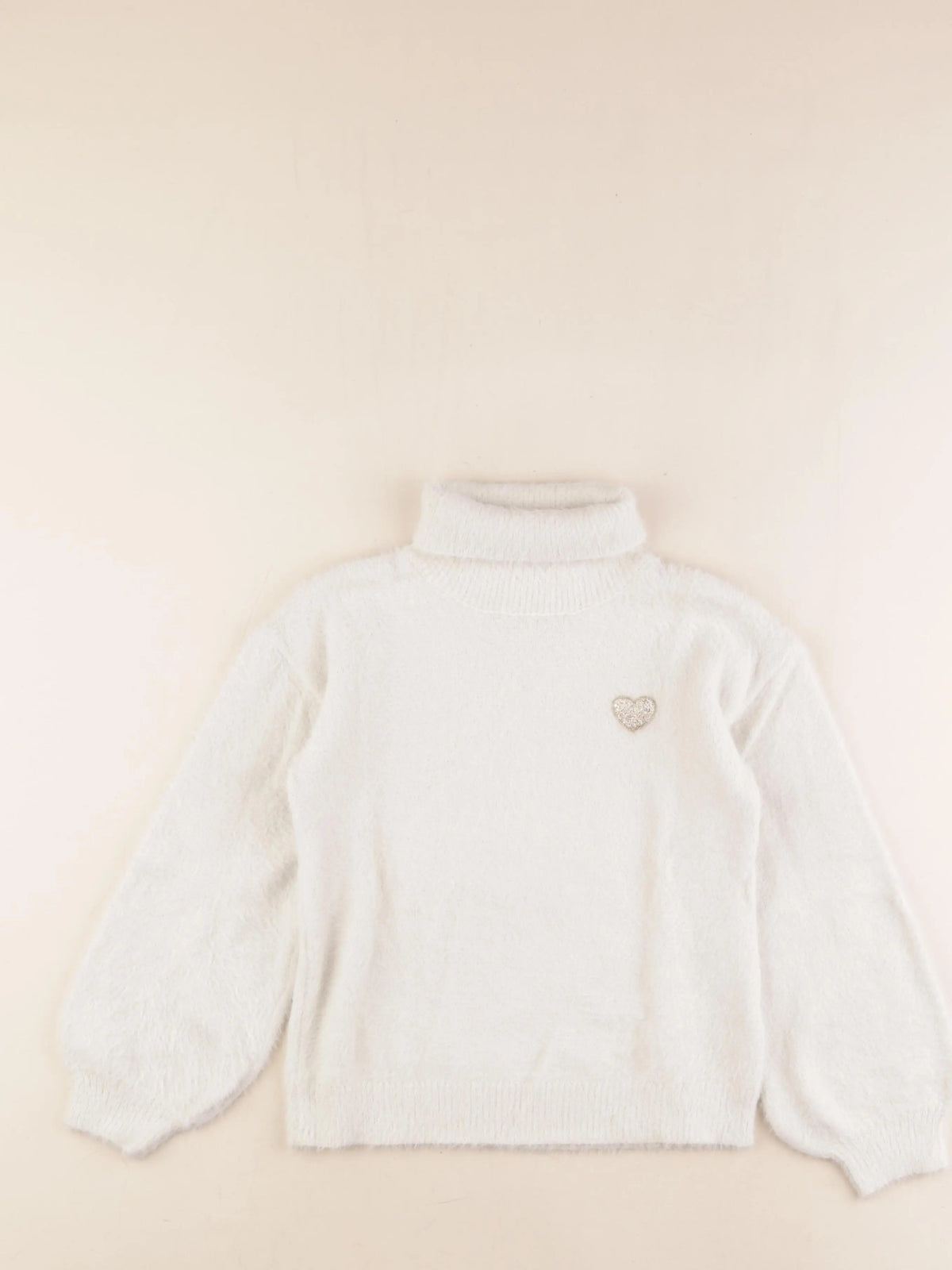 Vertbaudet - pull blanc - 8 ans