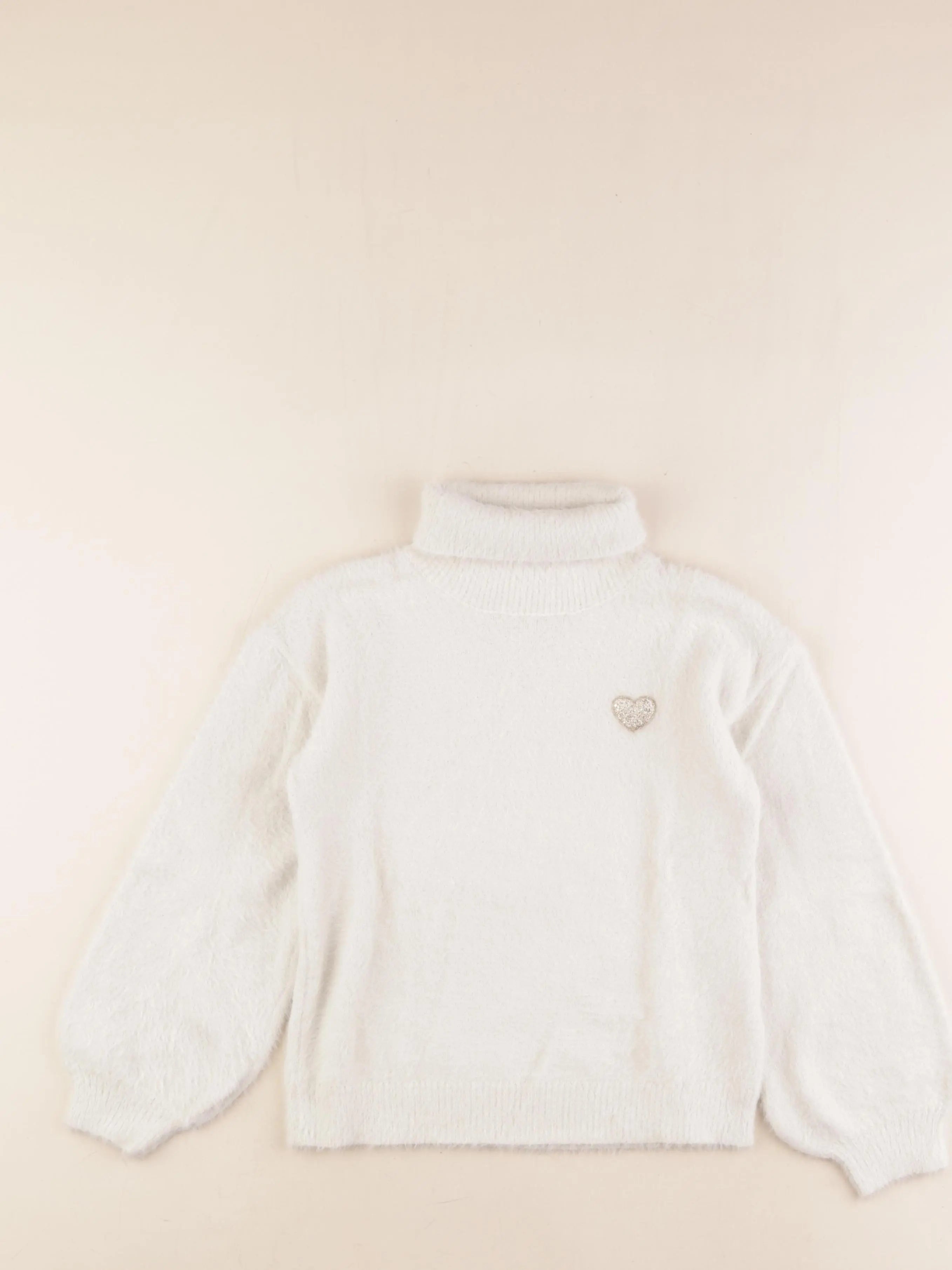 Vertbaudet - pull blanc - 8 ans