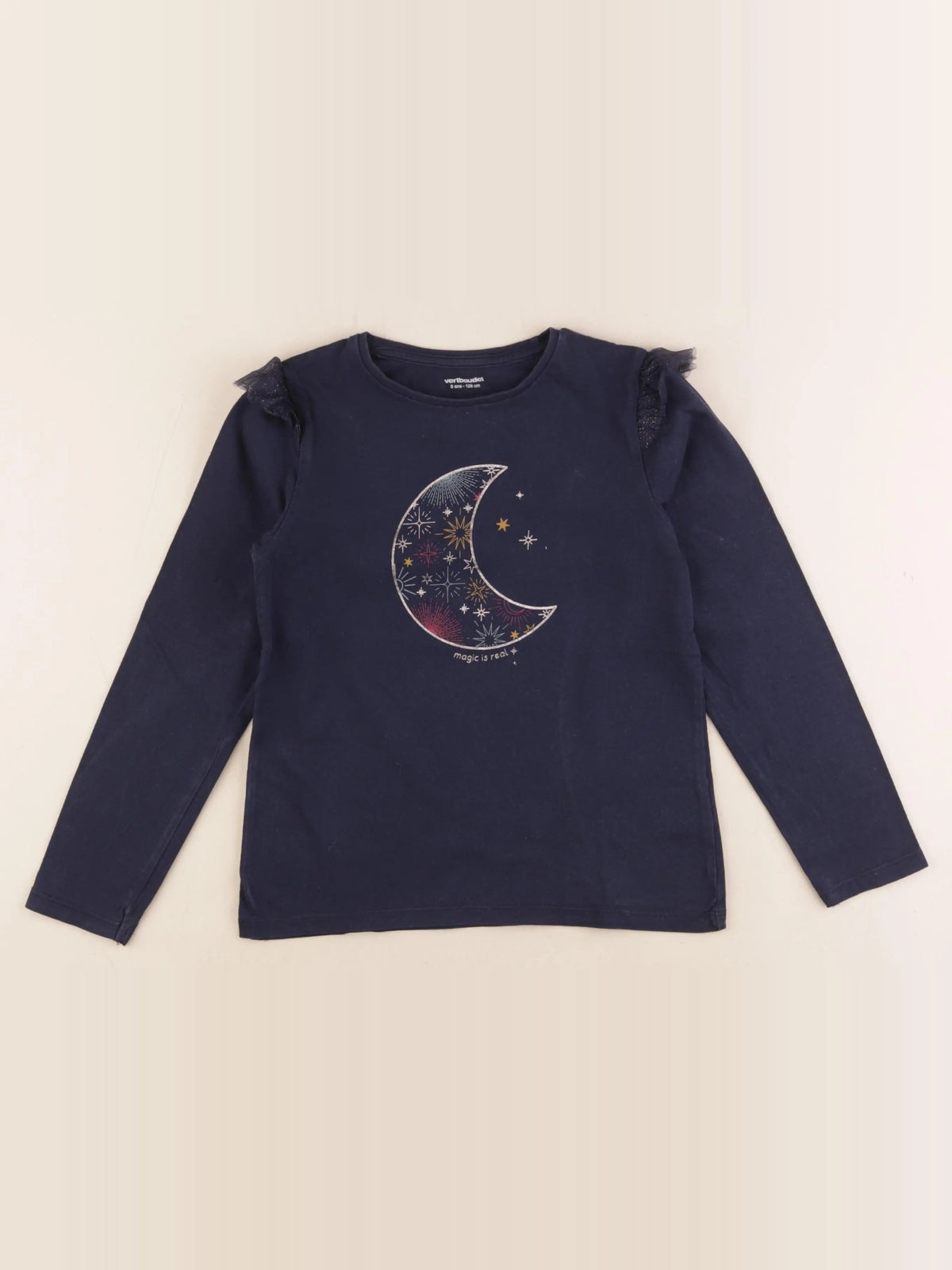 Vertbaudet - tee-shirt bleu - 8 ans
