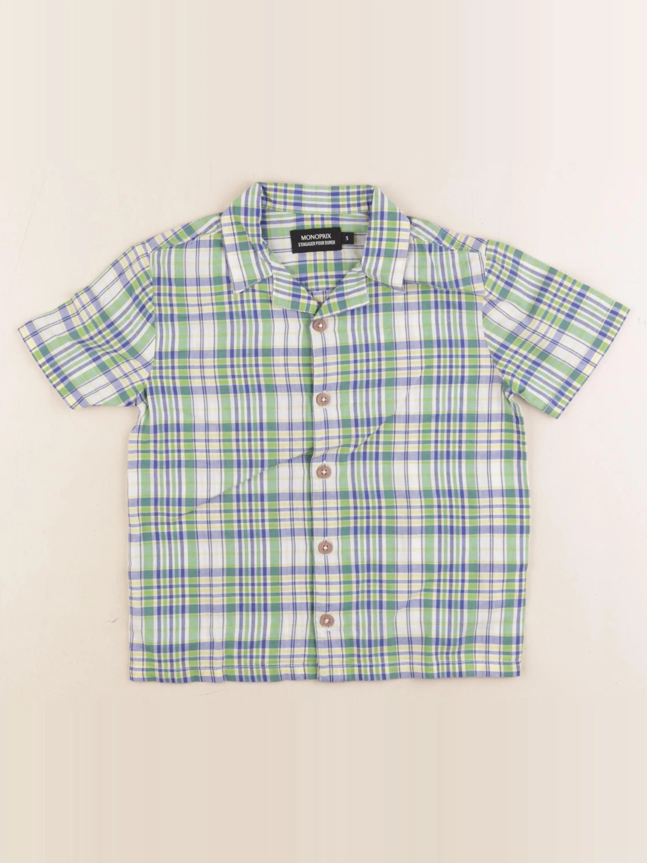 Monoprix - chemise multicolore - 5 ans