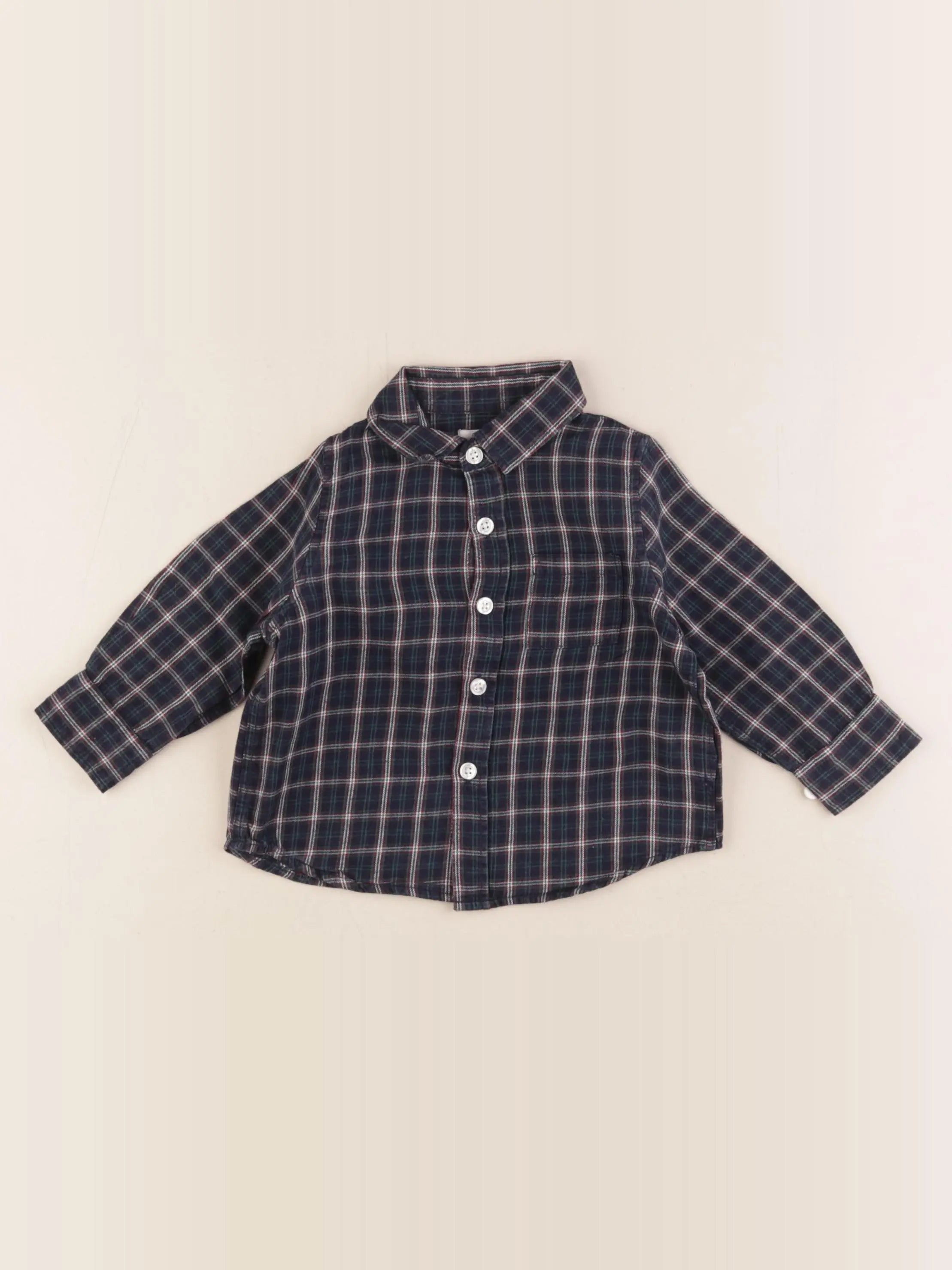 Cyrillus - chemise bleu - 12 mois