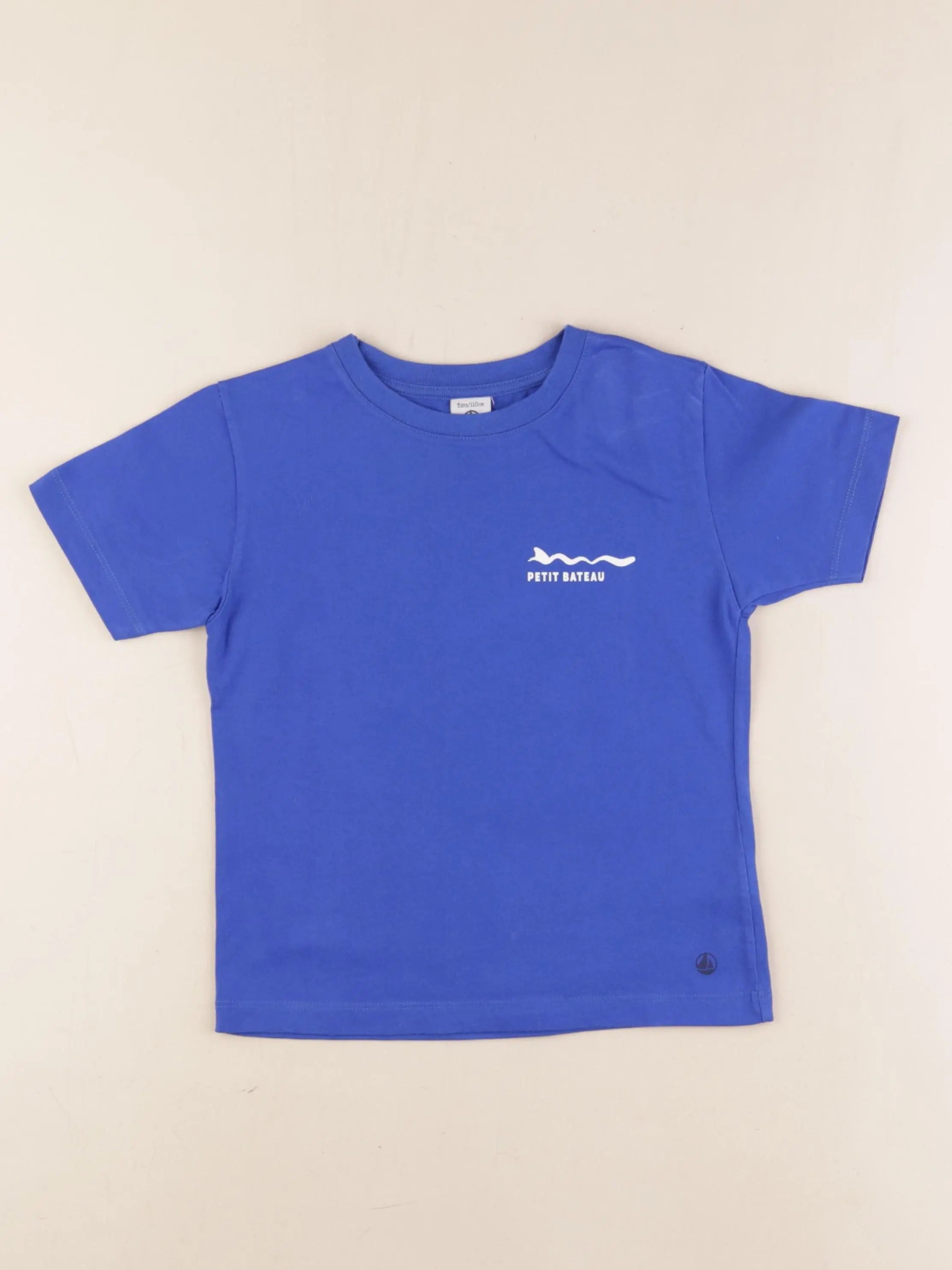 Petit Bateau - tee-shirt imprimé au dos bleu - 5 ans