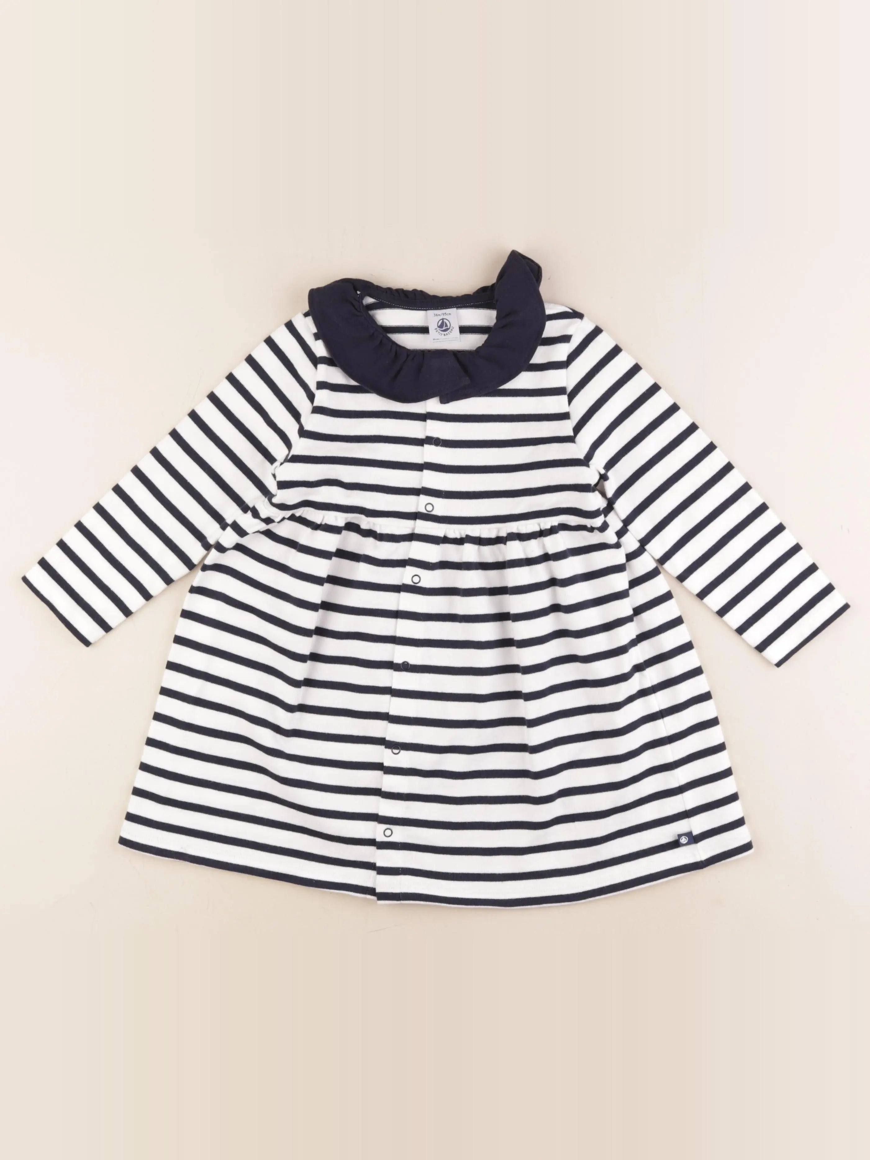 Petit Bateau - robe blanc - 36 mois