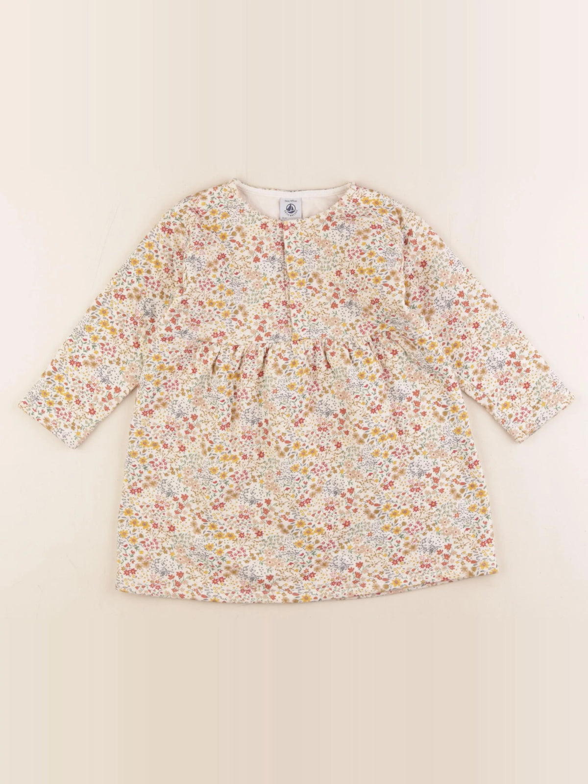 Petit Bateau - robe beige - 36 mois