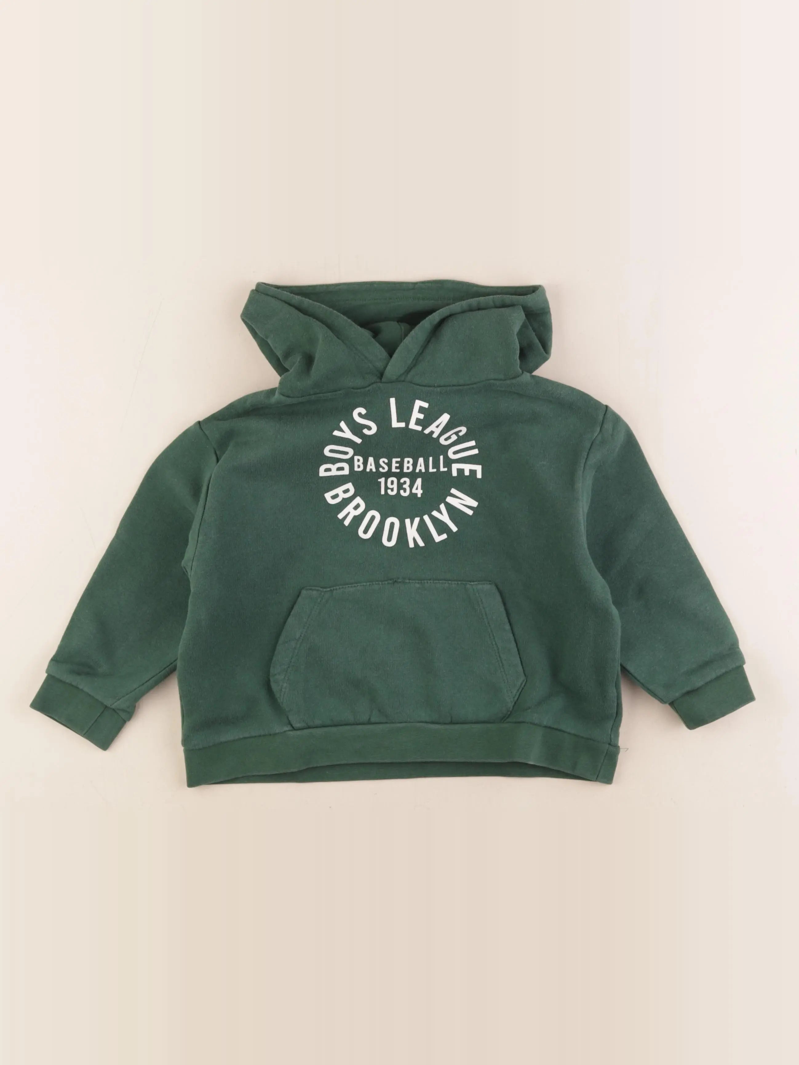 Monoprix - sweat vert - 3/4 ans