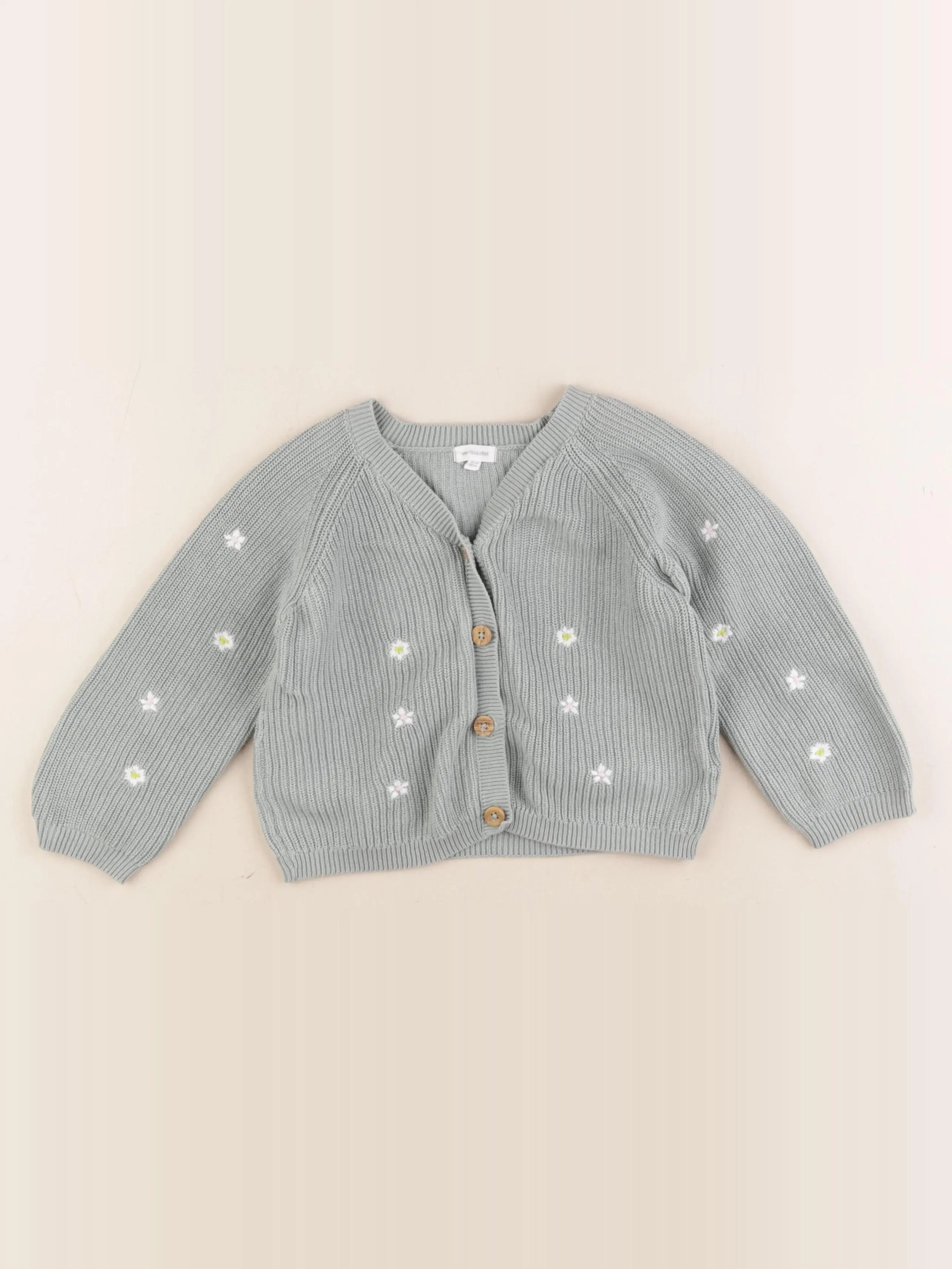 Vertbaudet - gilet vert - 36 mois