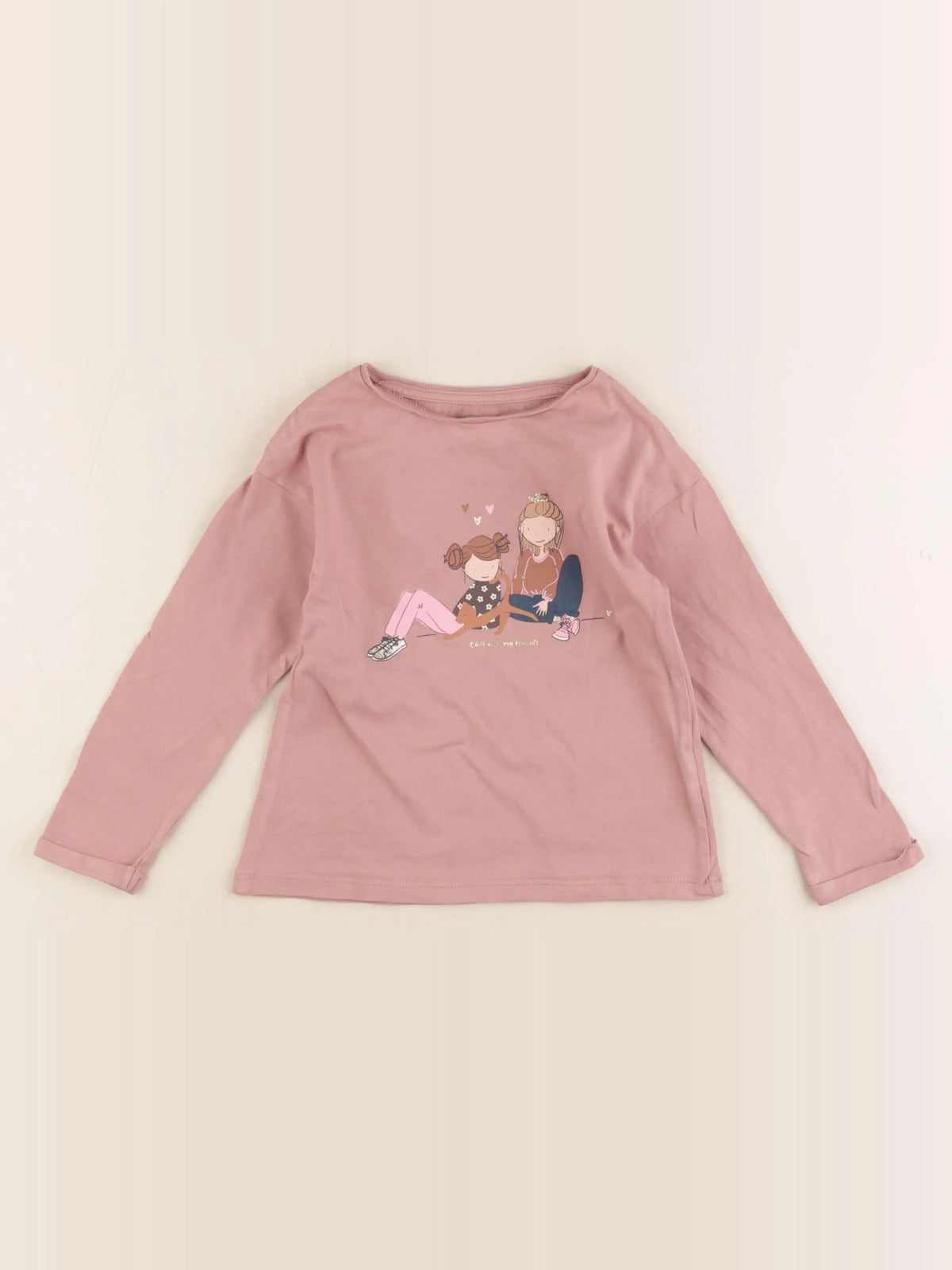 Vertbaudet - tee-shirt rose - 4 ans