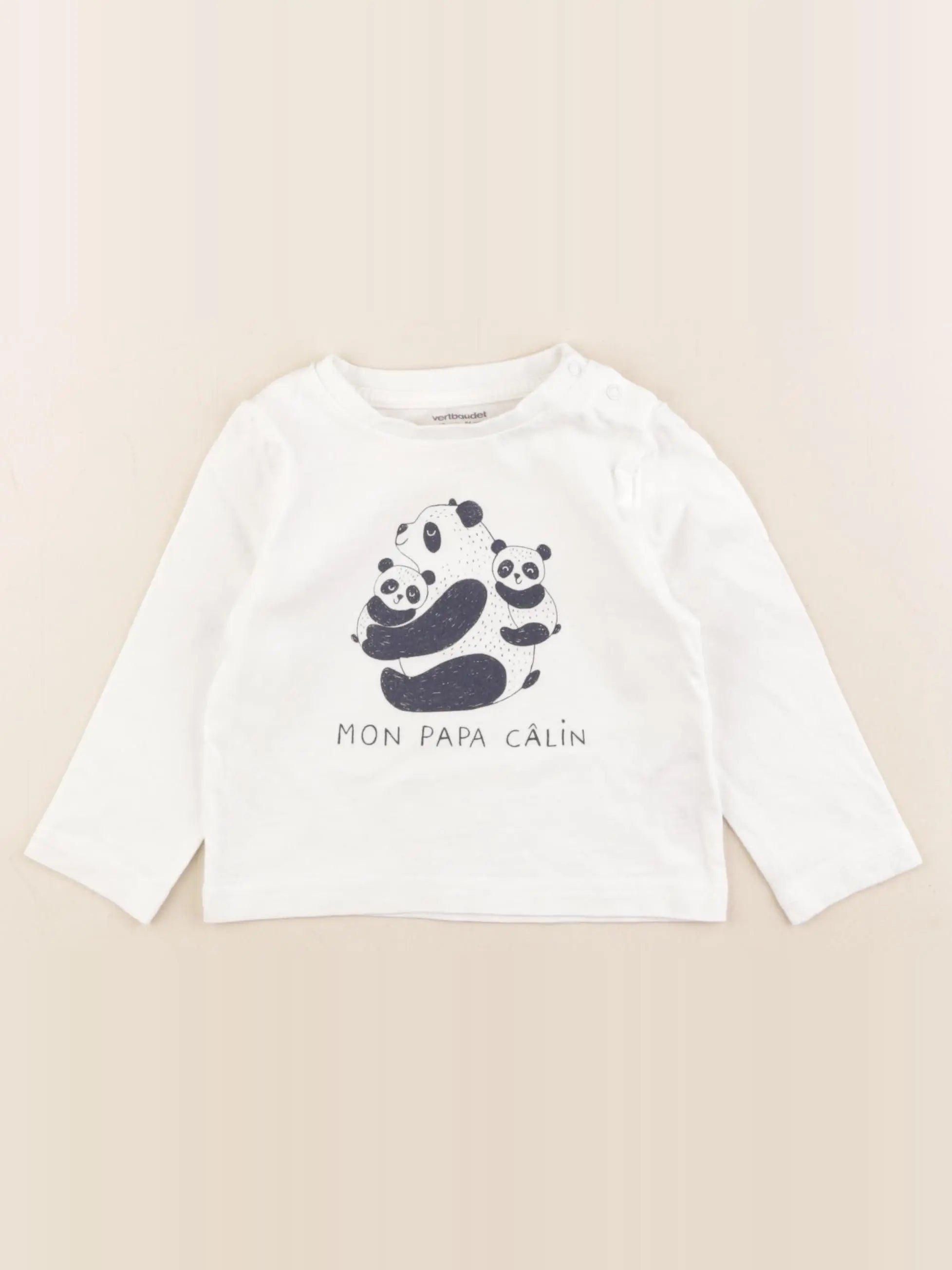 Vertbaudet - tee-shirt blanc - 18 mois