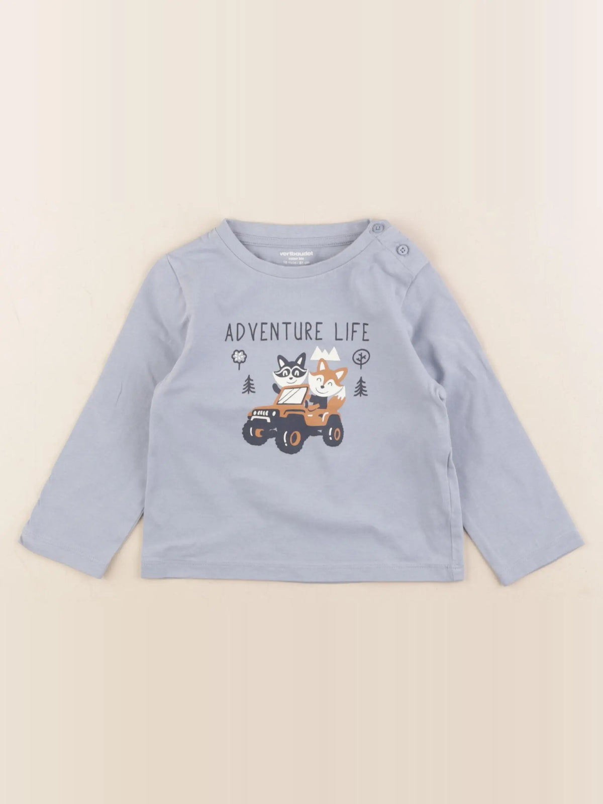 Vertbaudet - tee-shirt bleu - 18 mois
