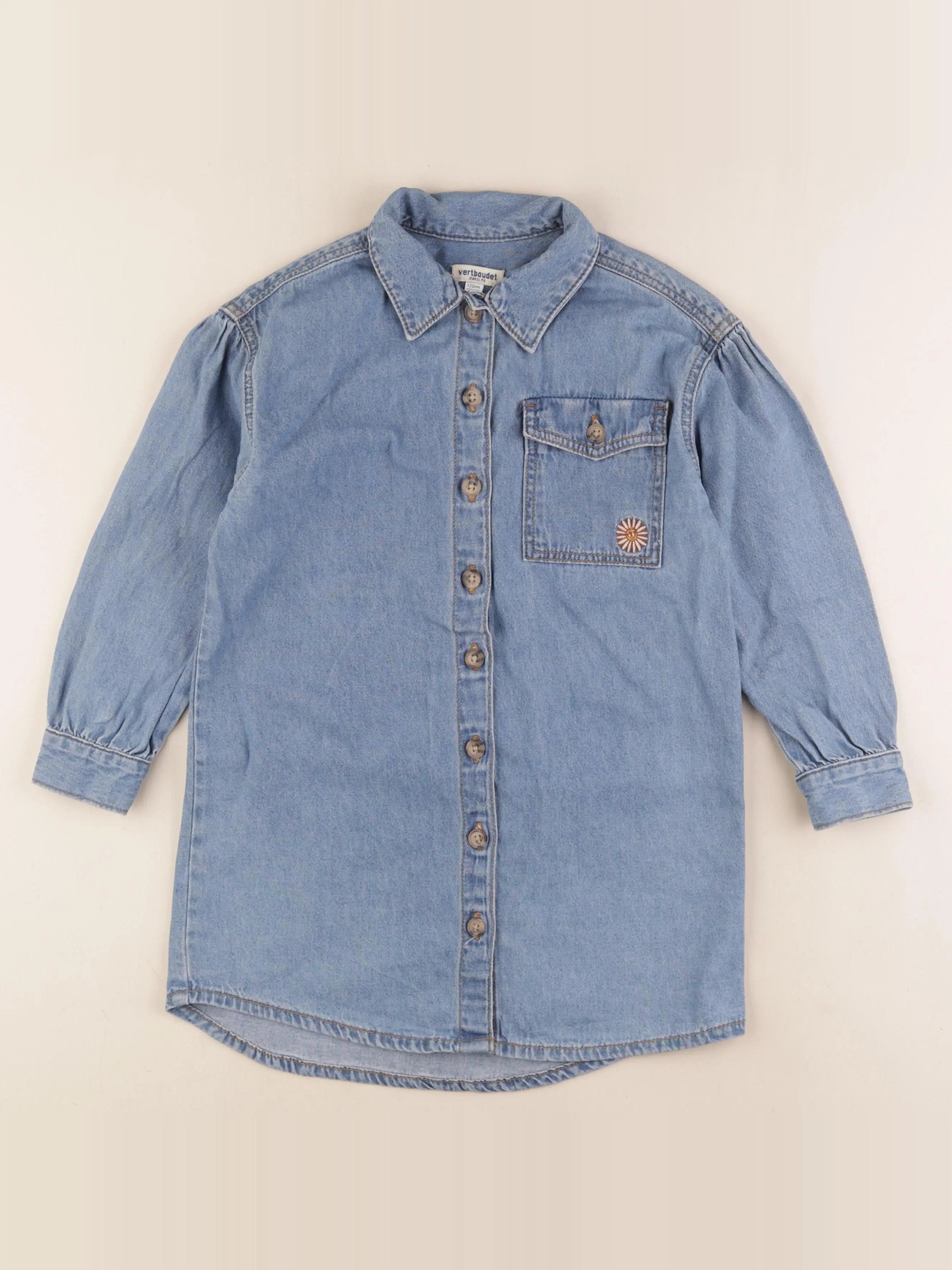 Vertbaudet - robe bleu - 7 ans