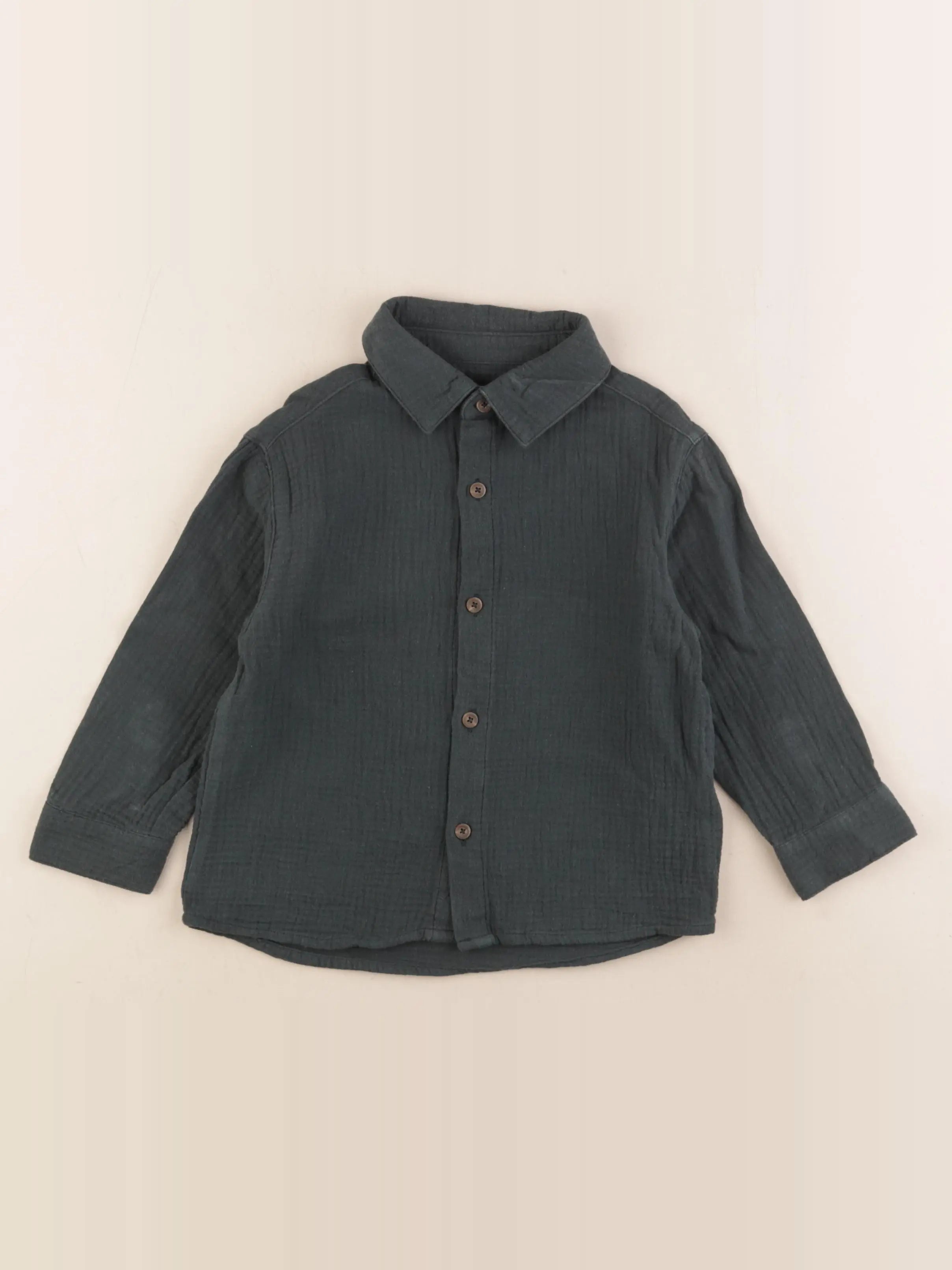Vertbaudet - chemise vert - 4 ans