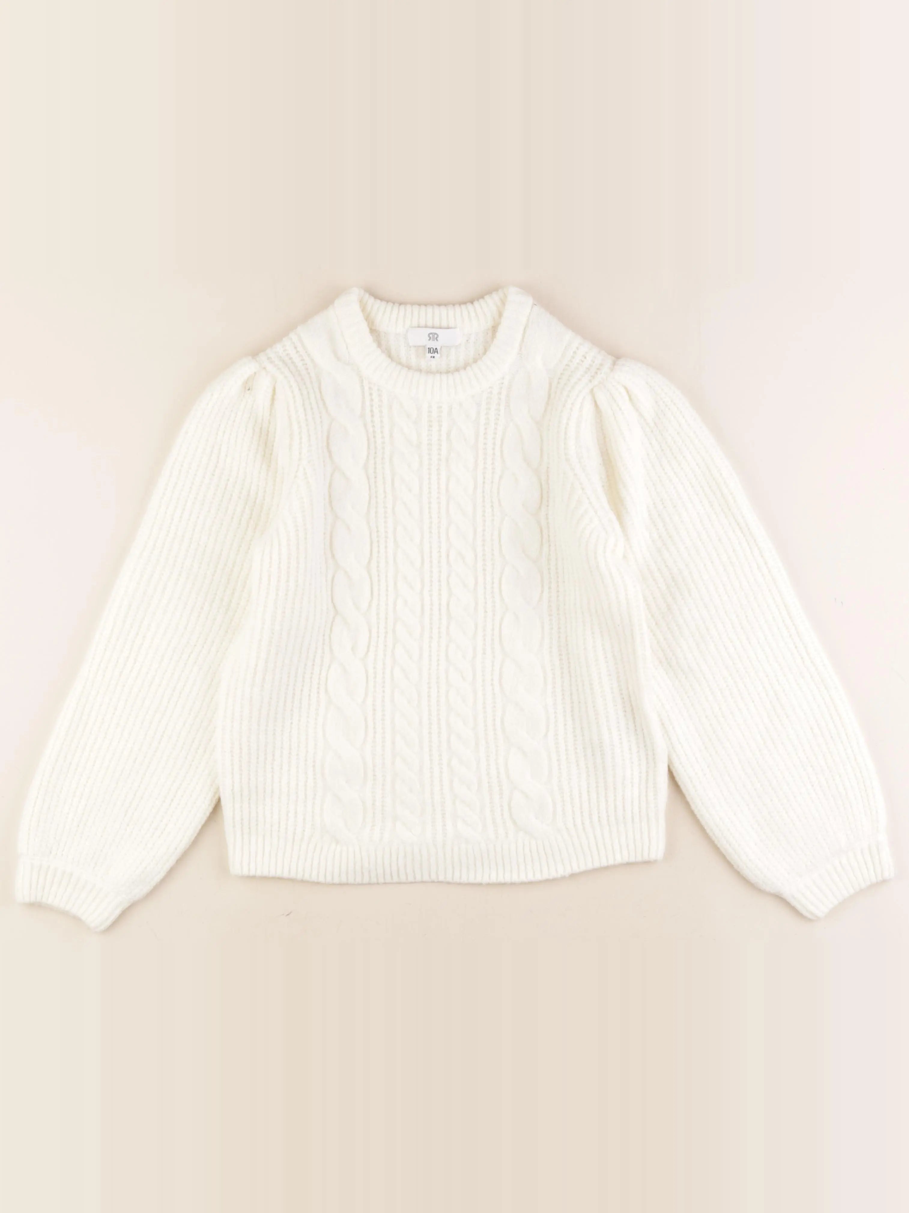 La Redoute - pull blanc - 10 ans