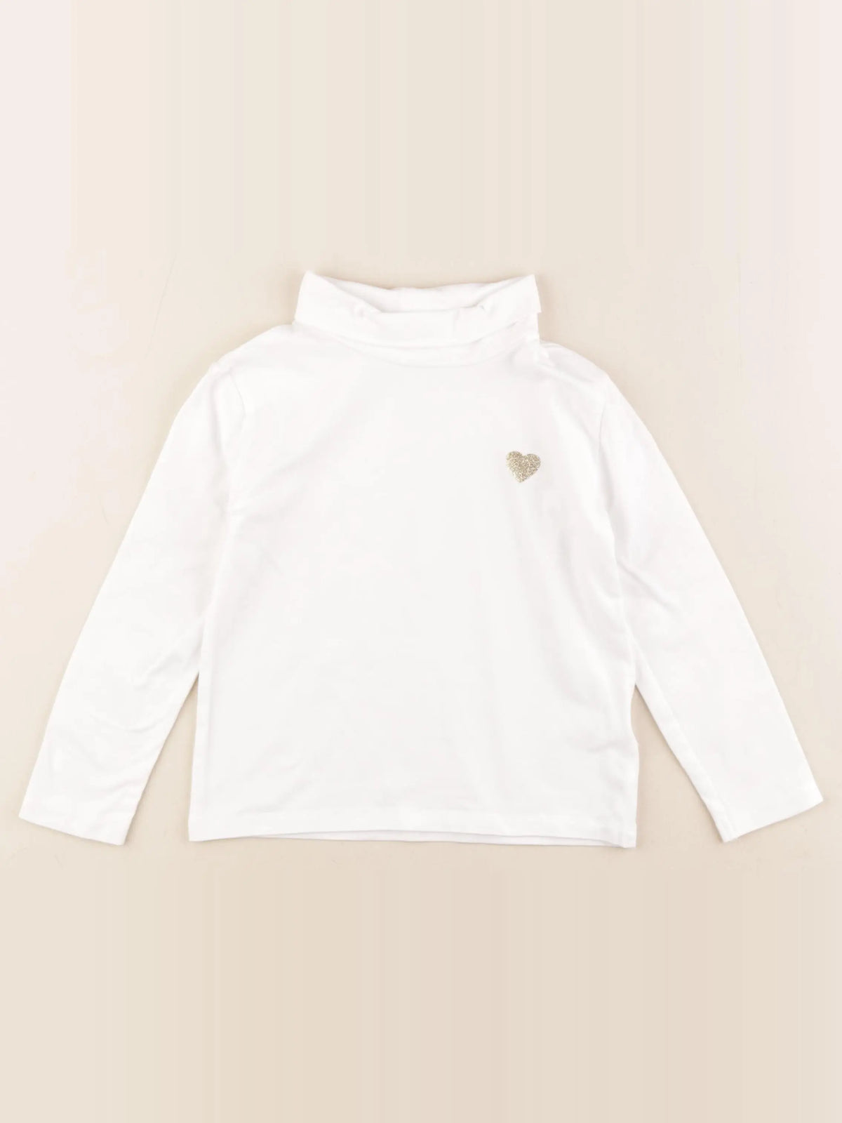 Vertbaudet - sous-pull blanc - 5 ans