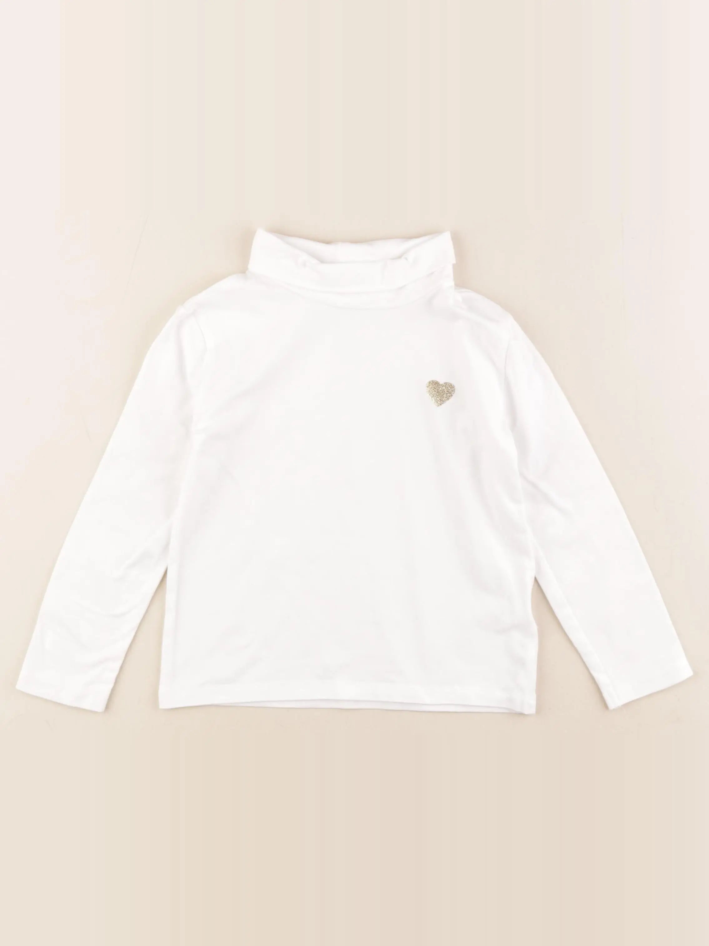 Vertbaudet - sous-pull blanc - 5 ans