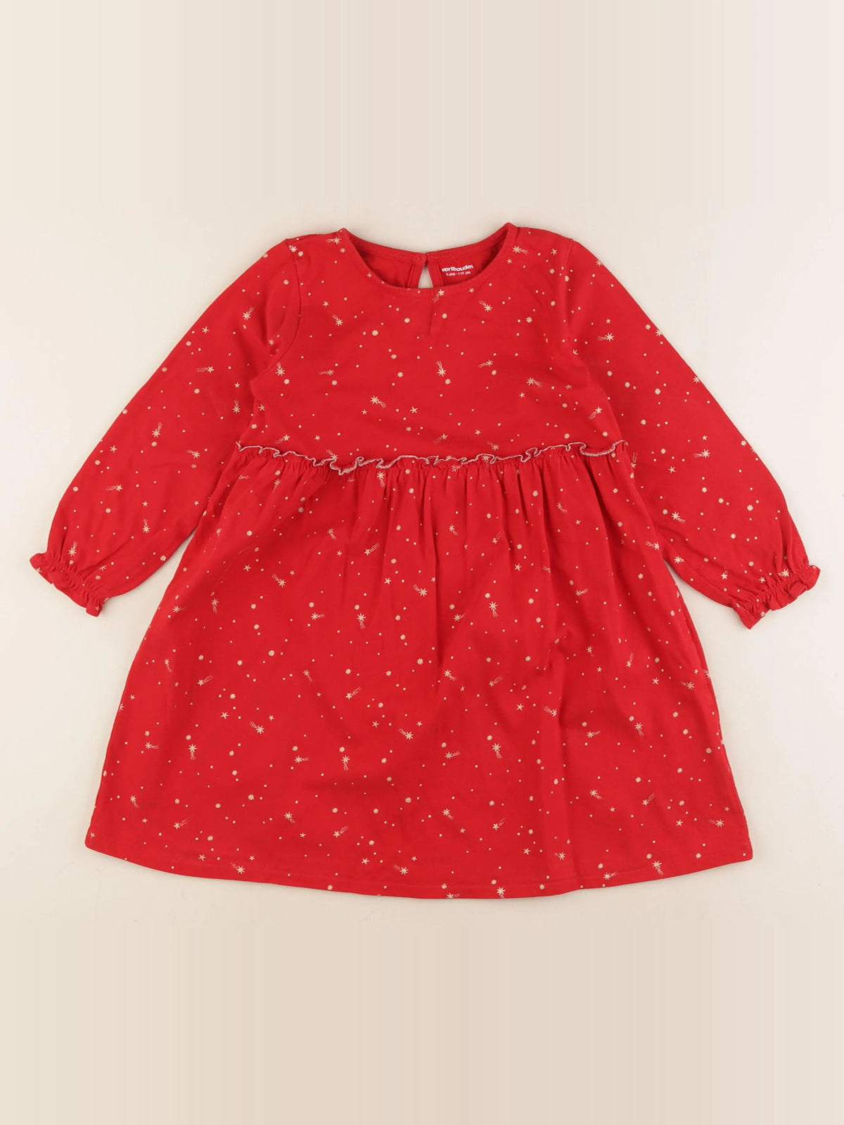 Vertbaudet - robe rouge - 5 ans