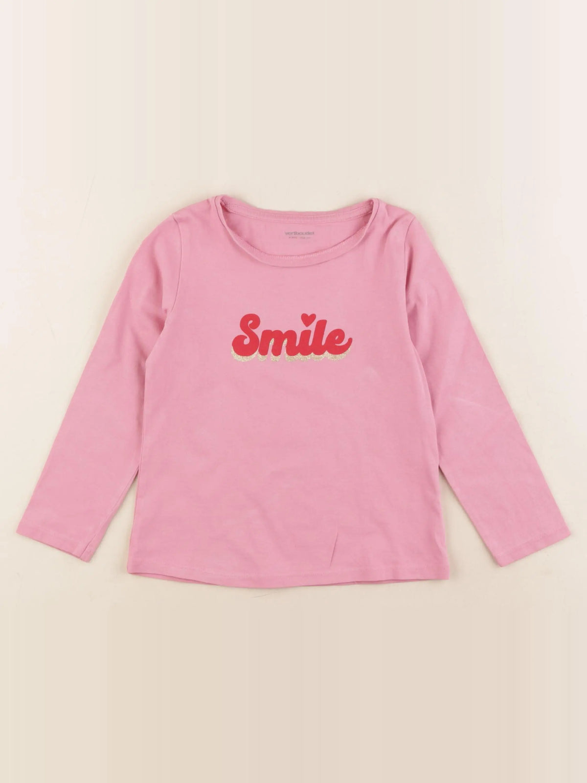 Vertbaudet - tee-shirt rose - 4 ans