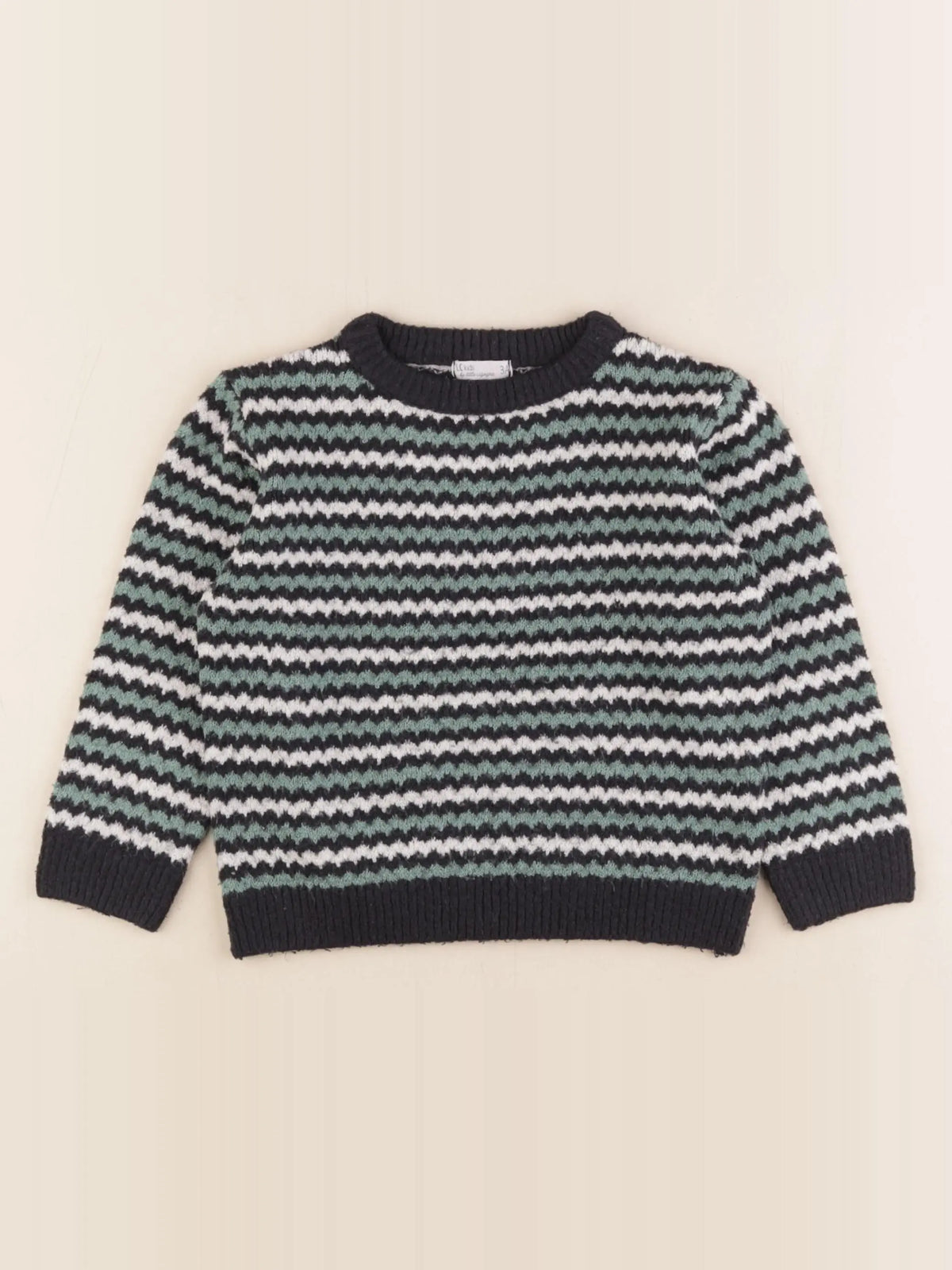 Little Cigogne - pull vert - 3 ans