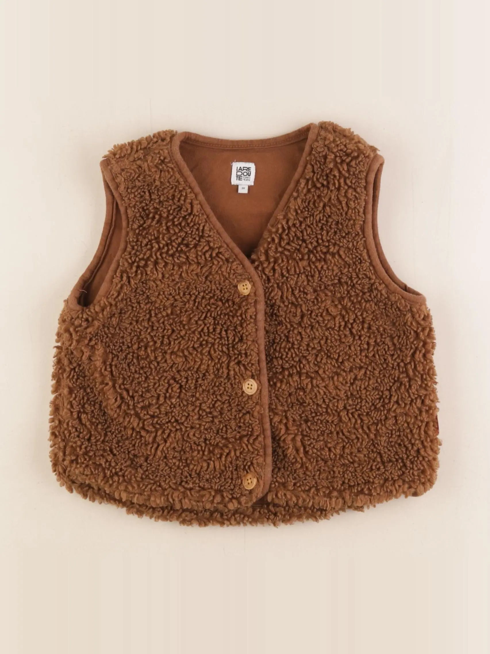 La Redoute - gilet marron - 3 ans