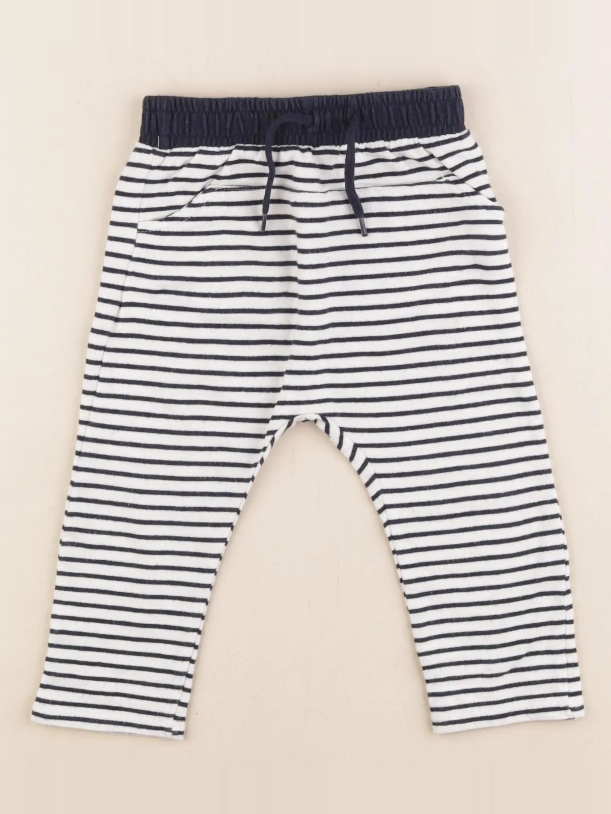 Vertbaudet - sarouel bleu - 12 mois