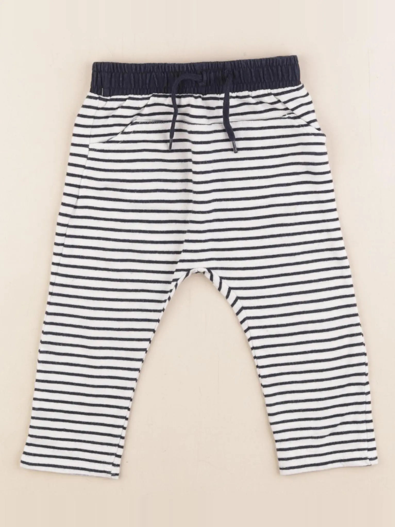 Vertbaudet - sarouel bleu - 12 mois